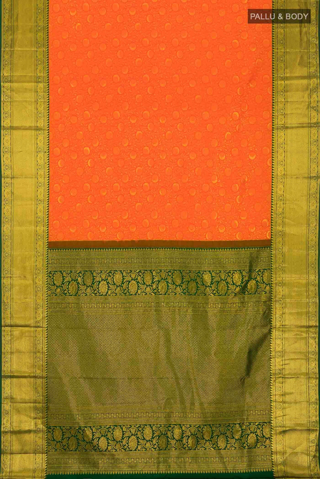 Orange Kanchipuram Silk Saree