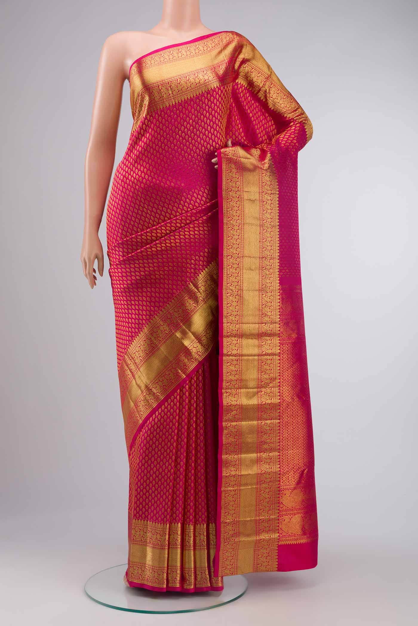 Pink Kanchipuram Silk Saree