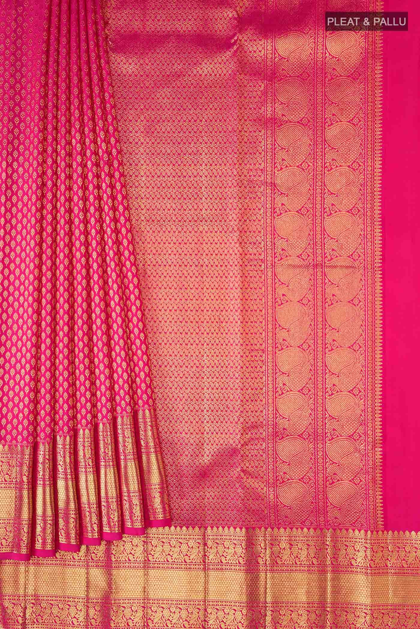 Pink Kanchipuram Silk Saree