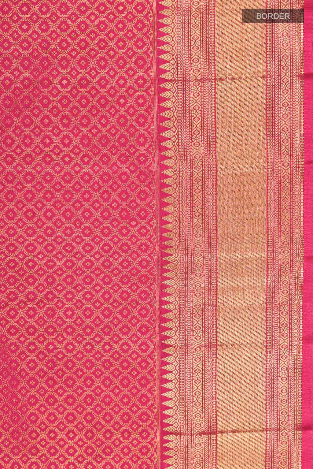 Dark Pink Kanchipuram Silk Saree