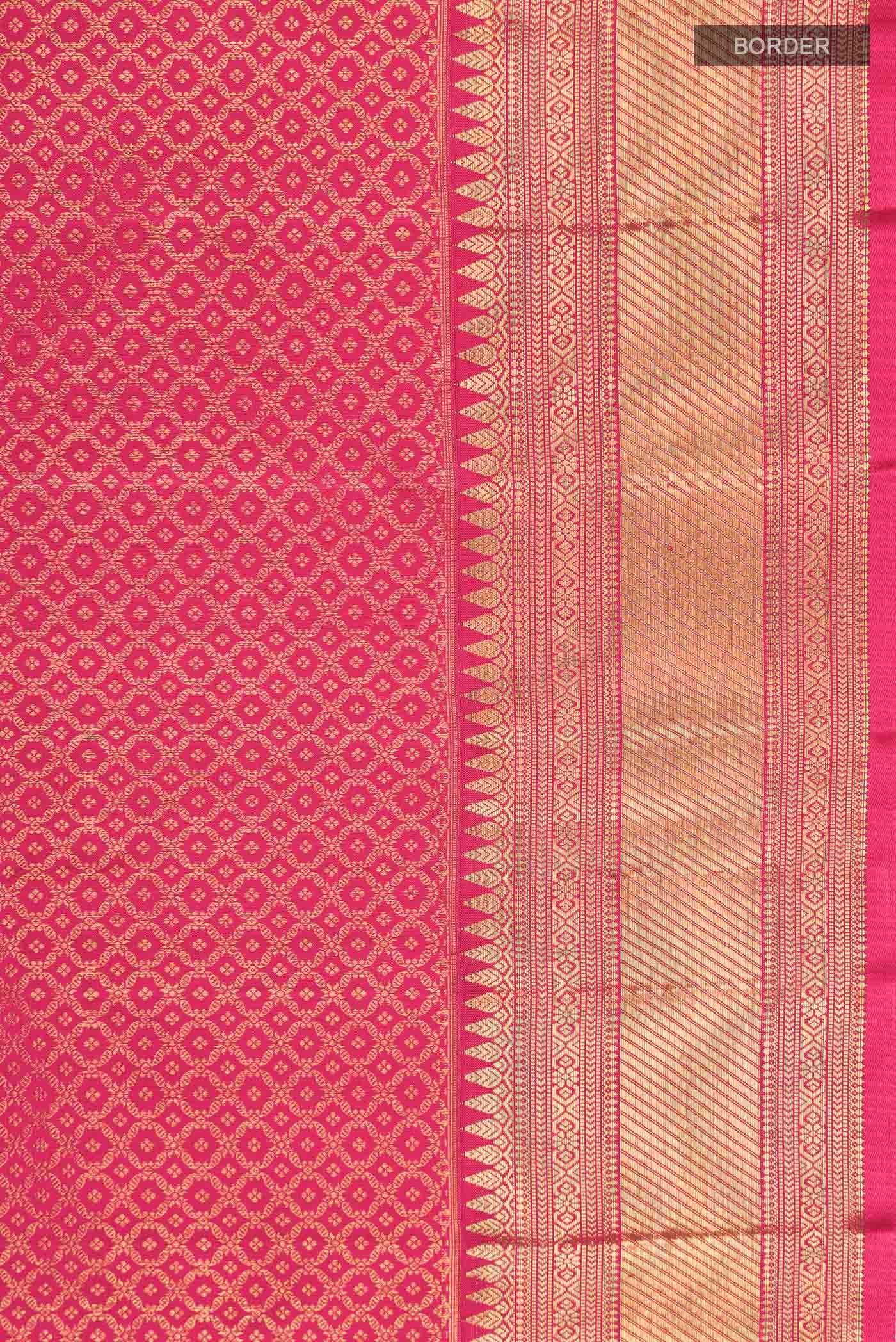 Dark Pink Kanchipuram Silk Saree