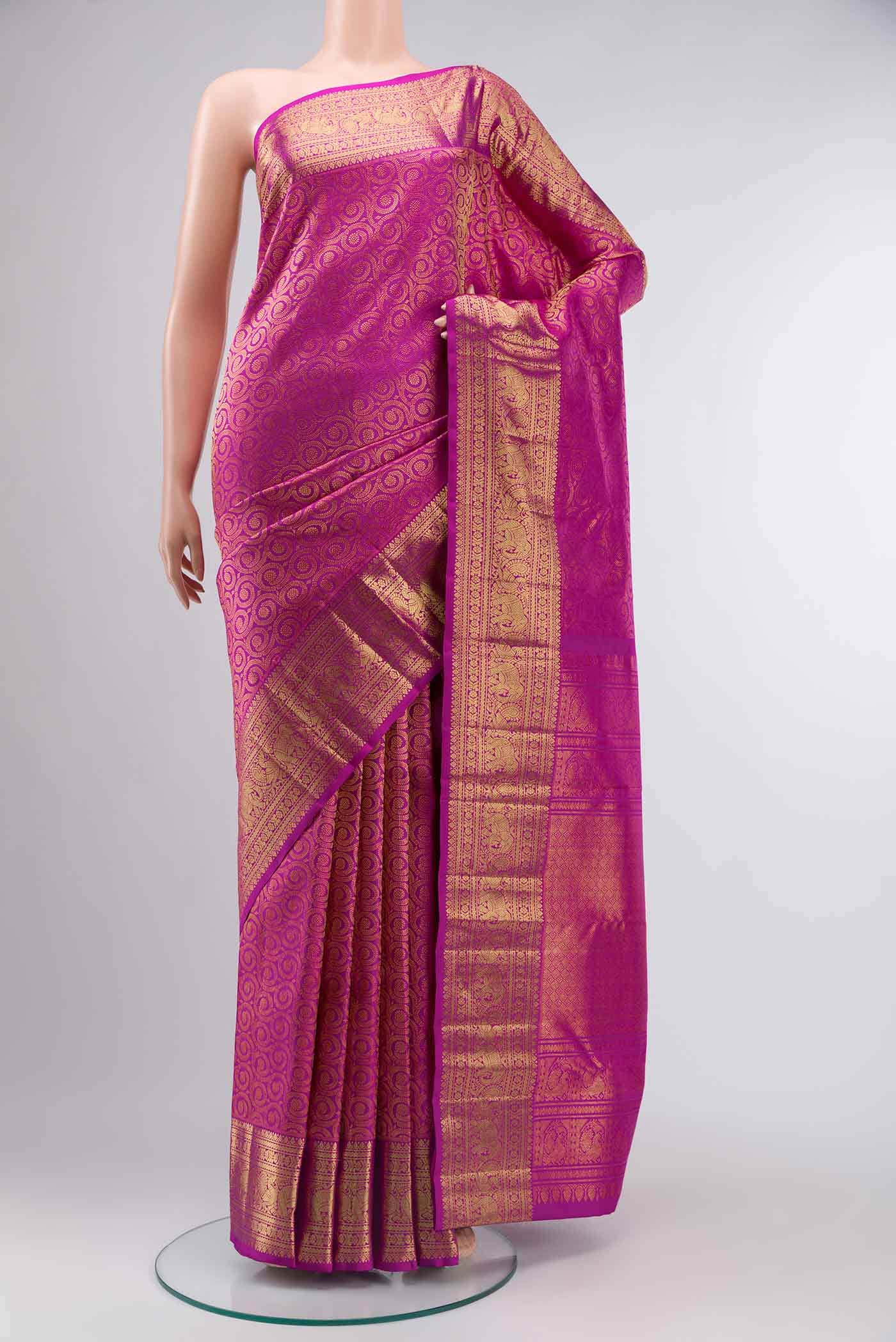 Magenta Kanchipuram Silk Saree