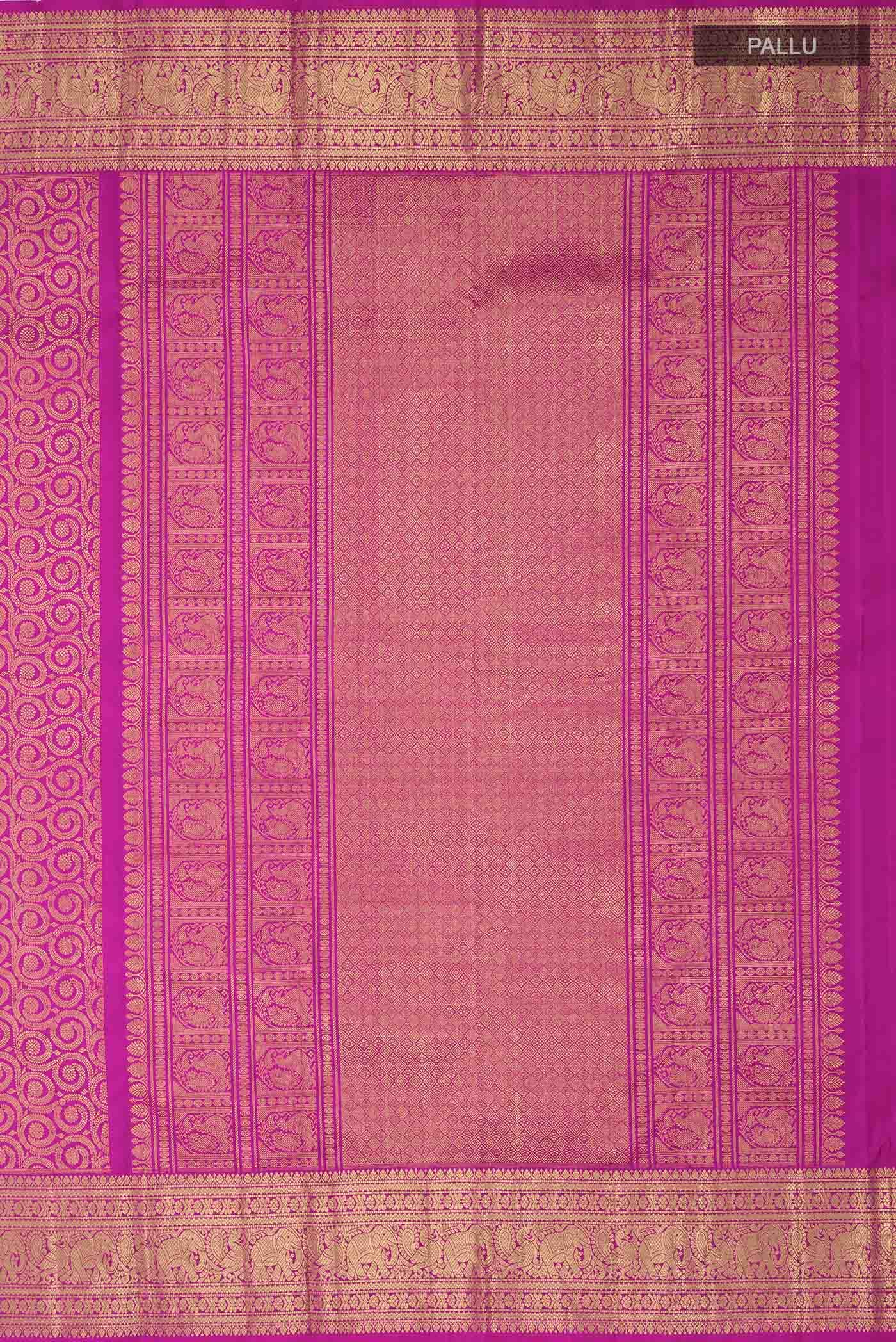 Magenta Kanchipuram Silk Saree