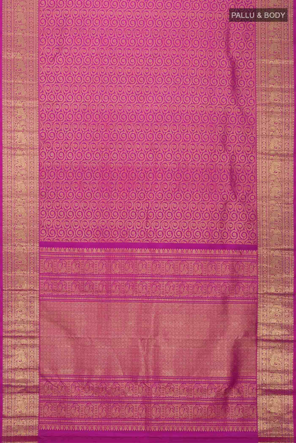 Magenta Kanchipuram Silk Saree