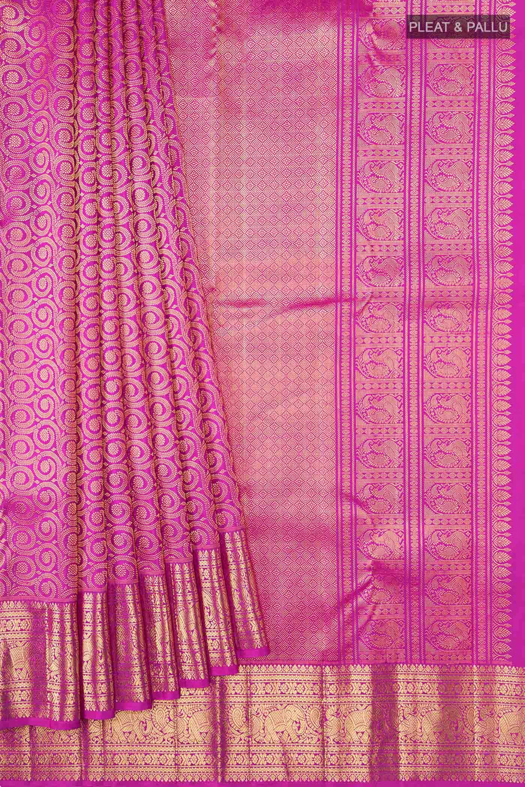 Magenta Kanchipuram Silk Saree
