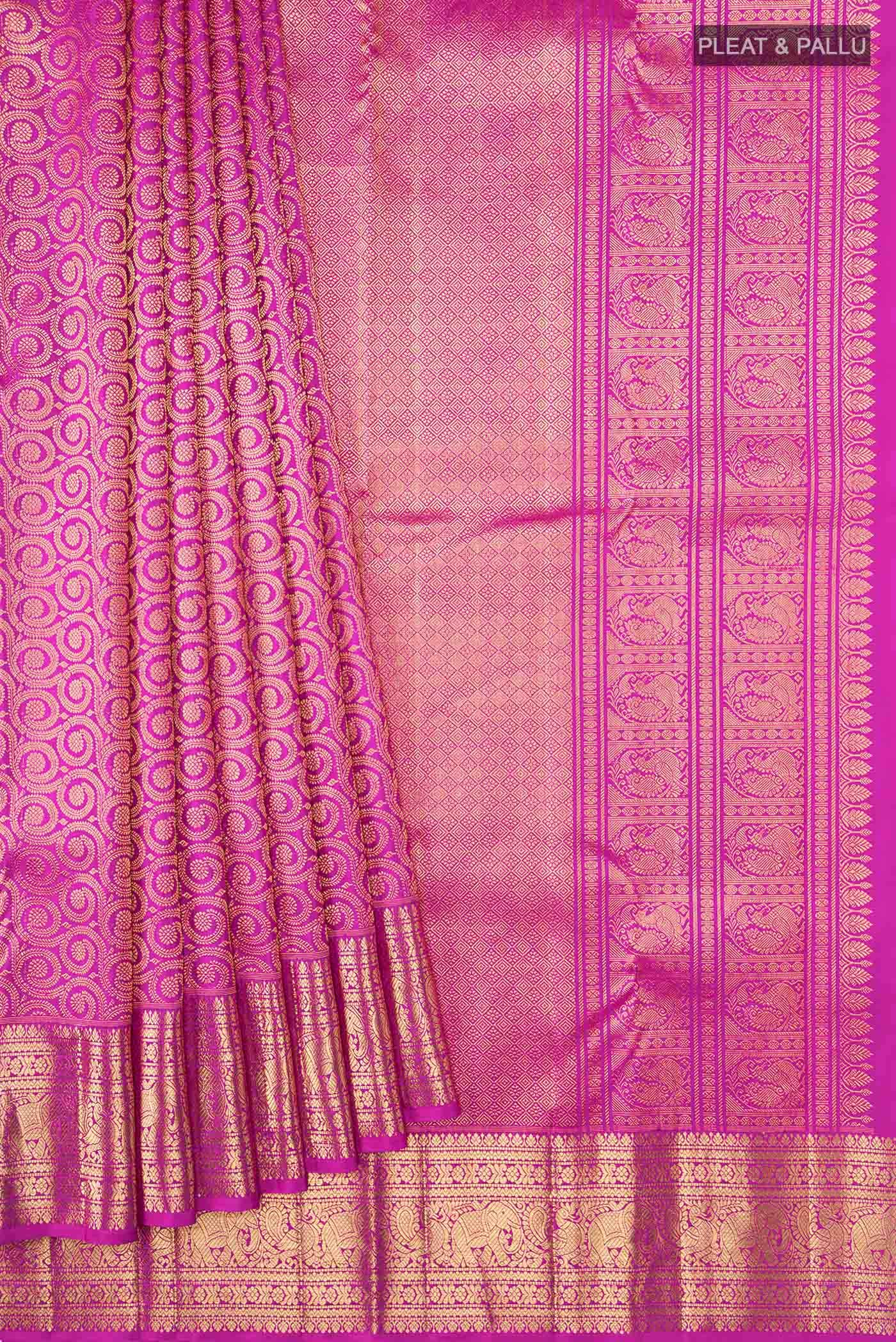 Magenta Kanchipuram Silk Saree