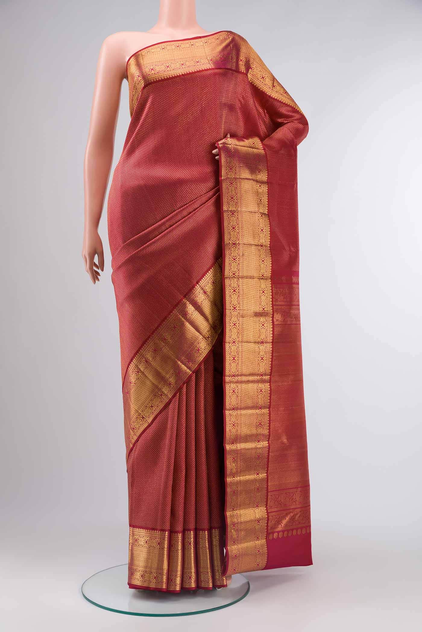Magenta Kanchipuram Silk Saree