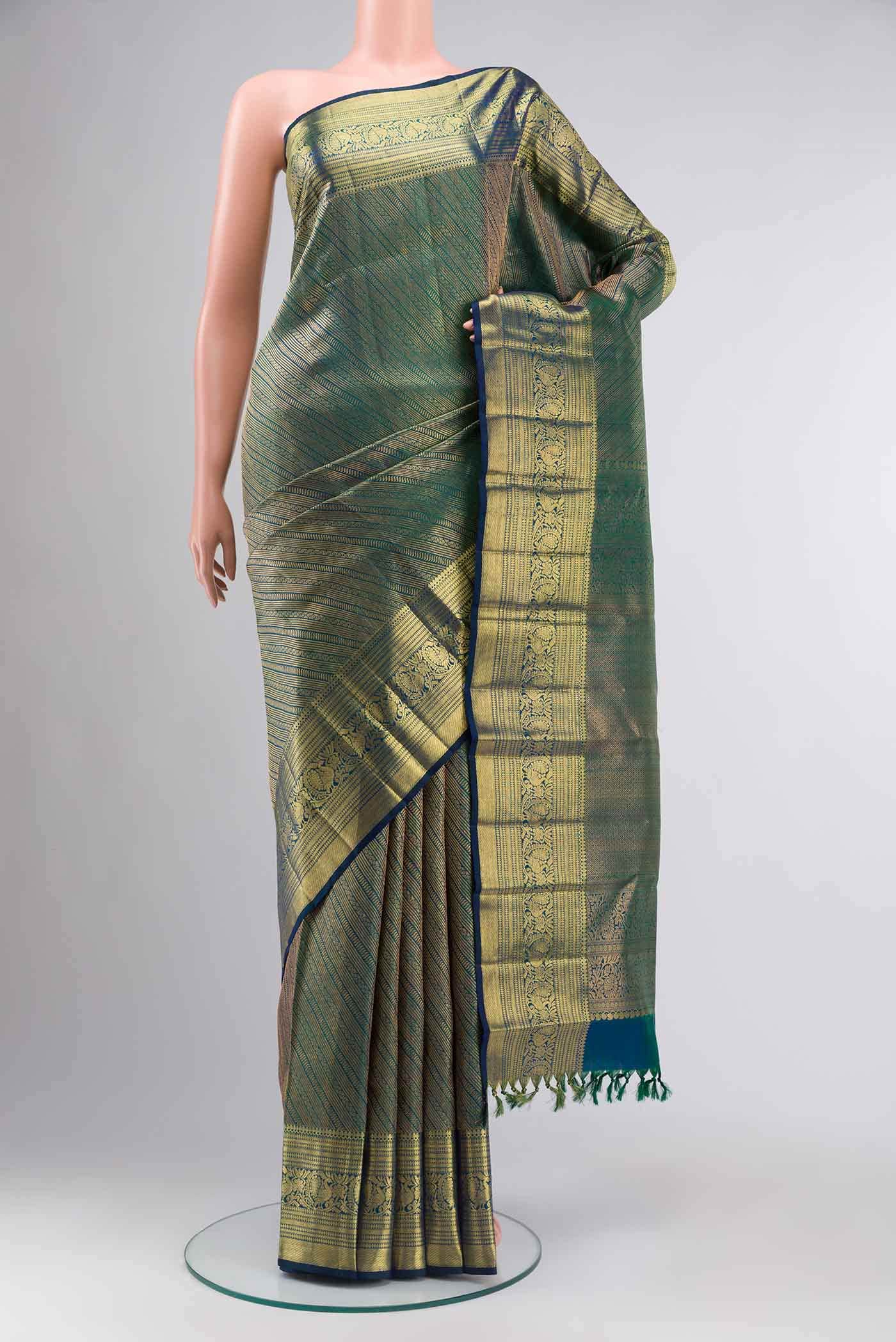 Blue Kanchipuram Silk Saree