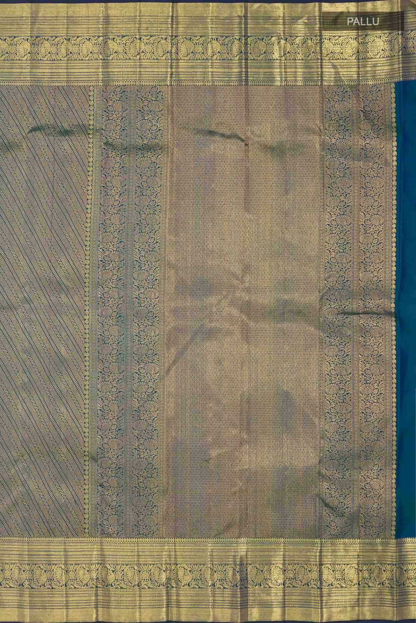 Blue Kanchipuram Silk Saree