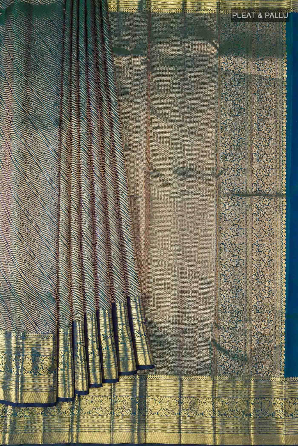 Blue Kanchipuram Silk Saree
