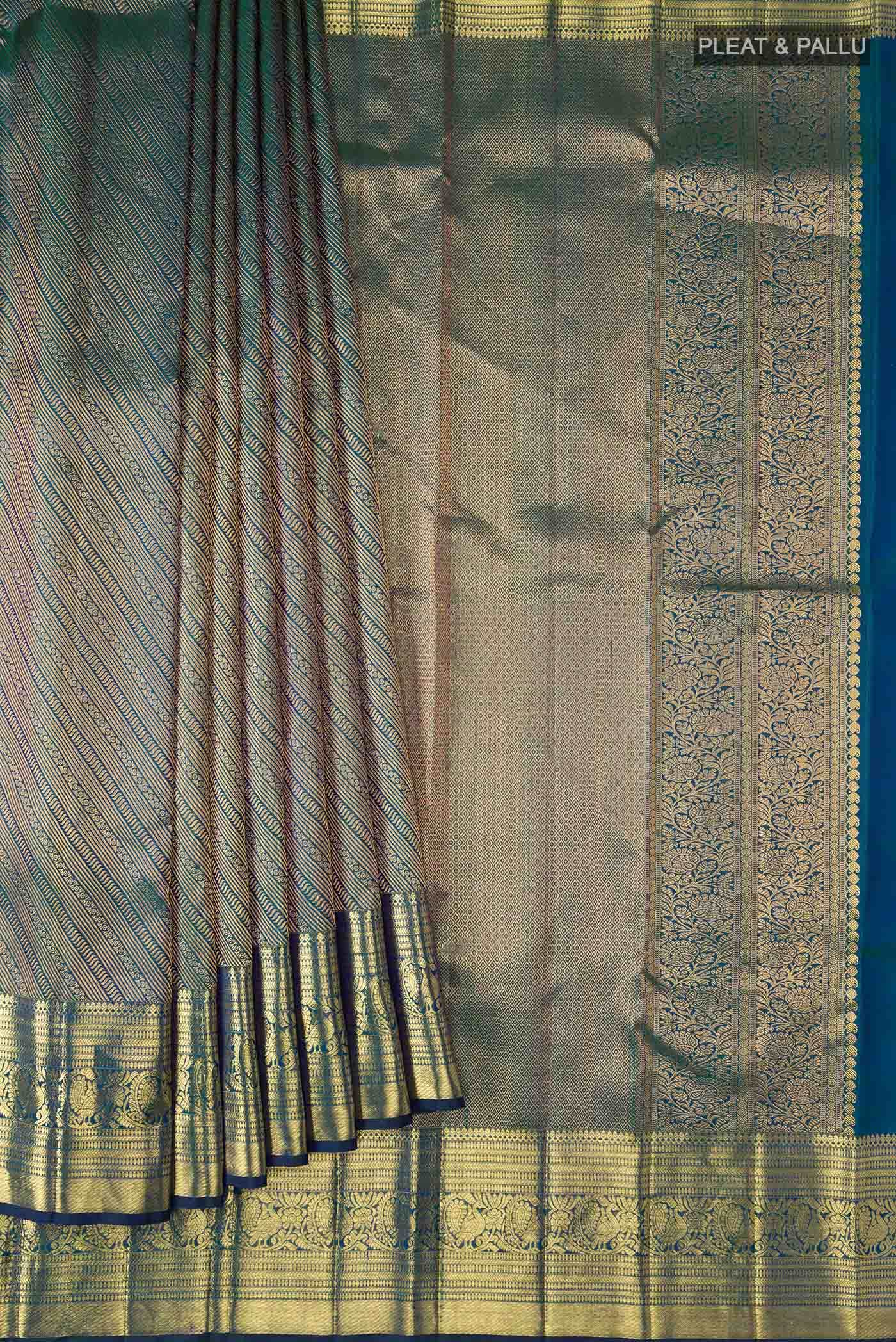 Blue Kanchipuram Silk Saree