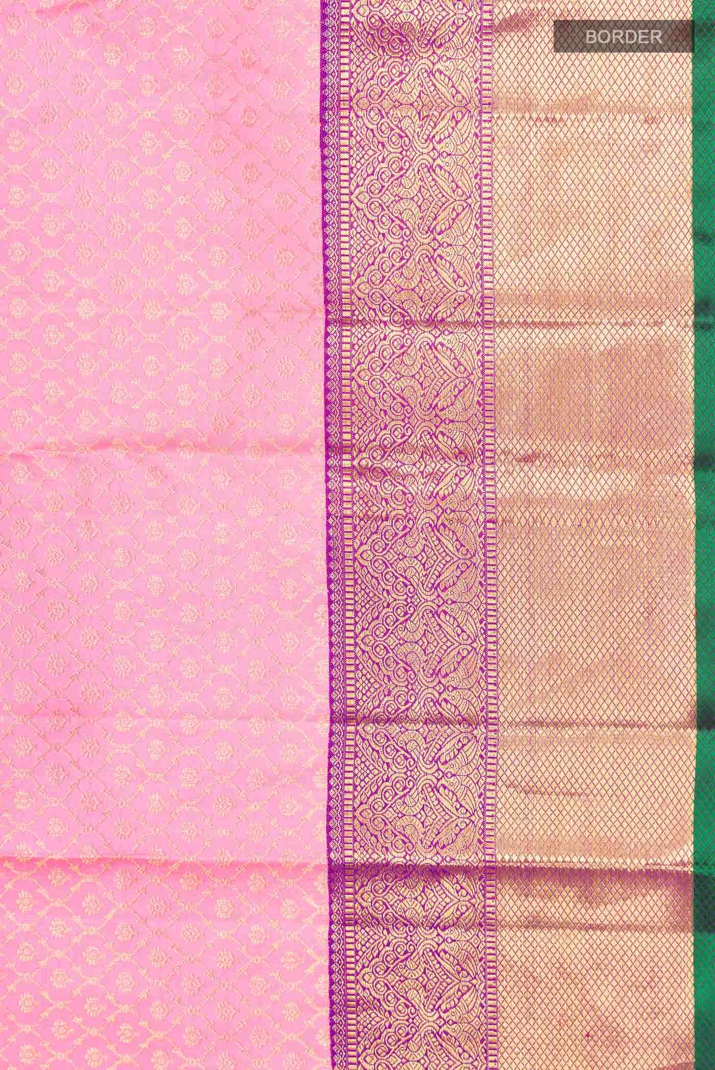 Pink Kanchipuram Silk Saree