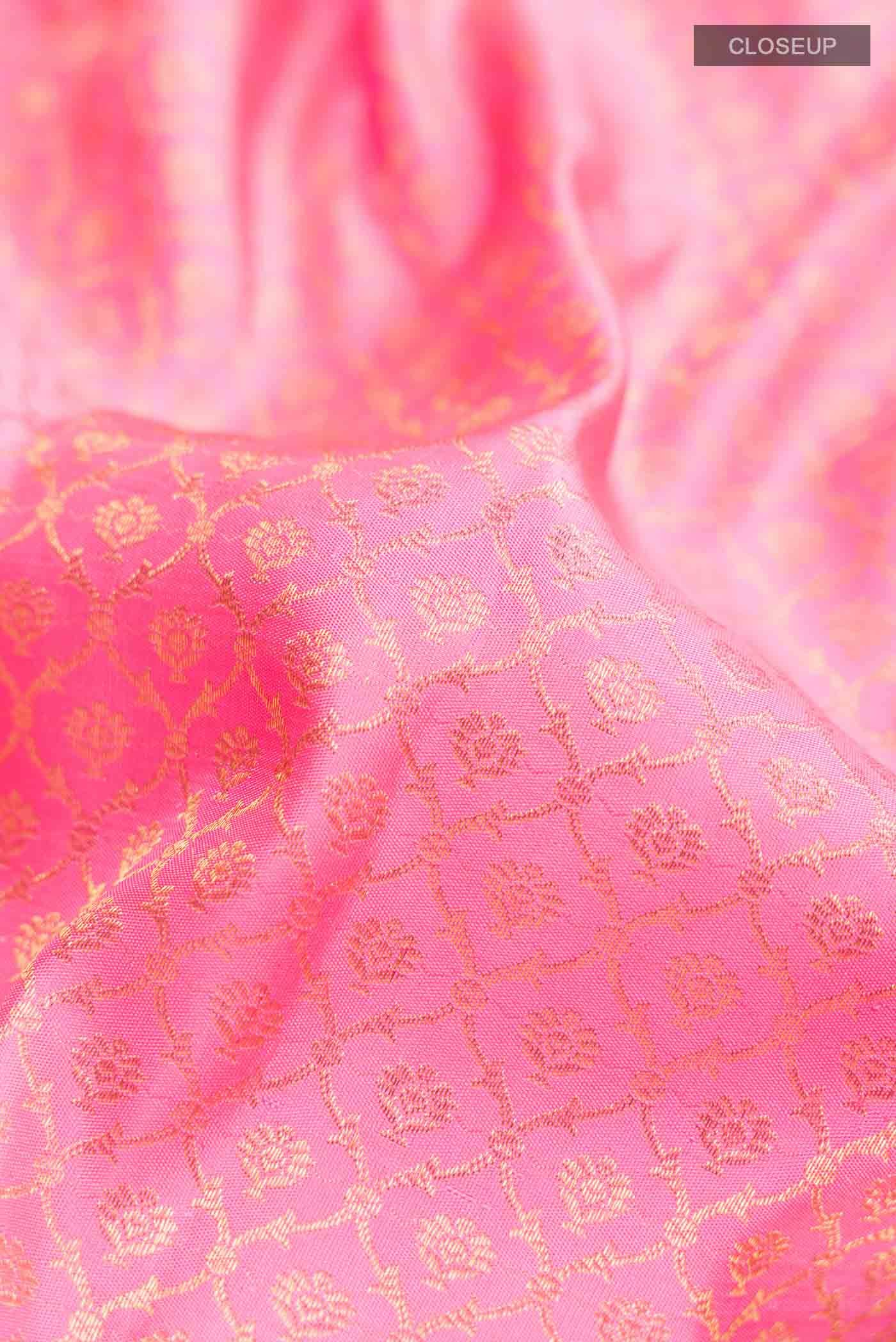 Pink Kanchipuram Silk Saree