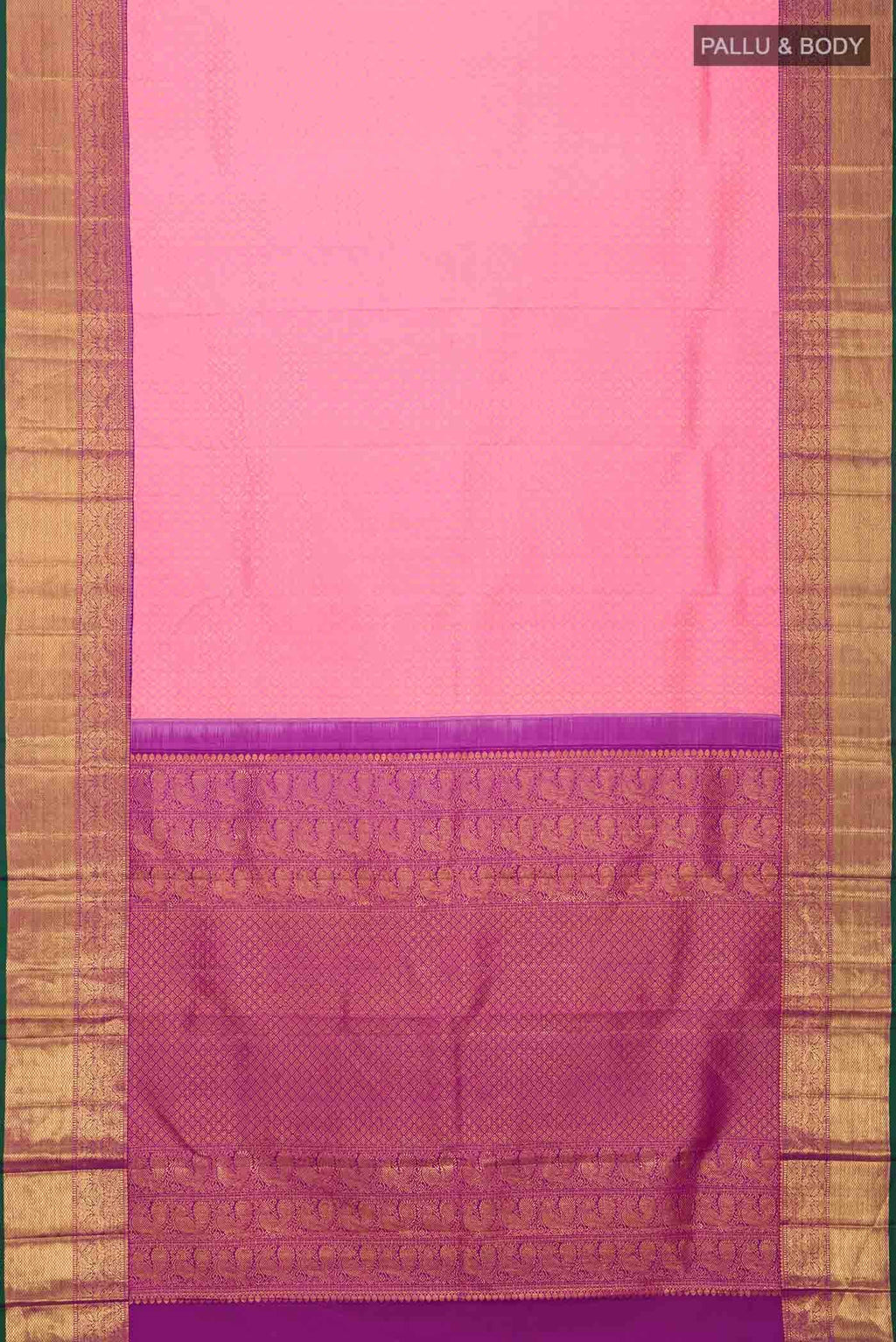 Pink Kanchipuram Silk Saree
