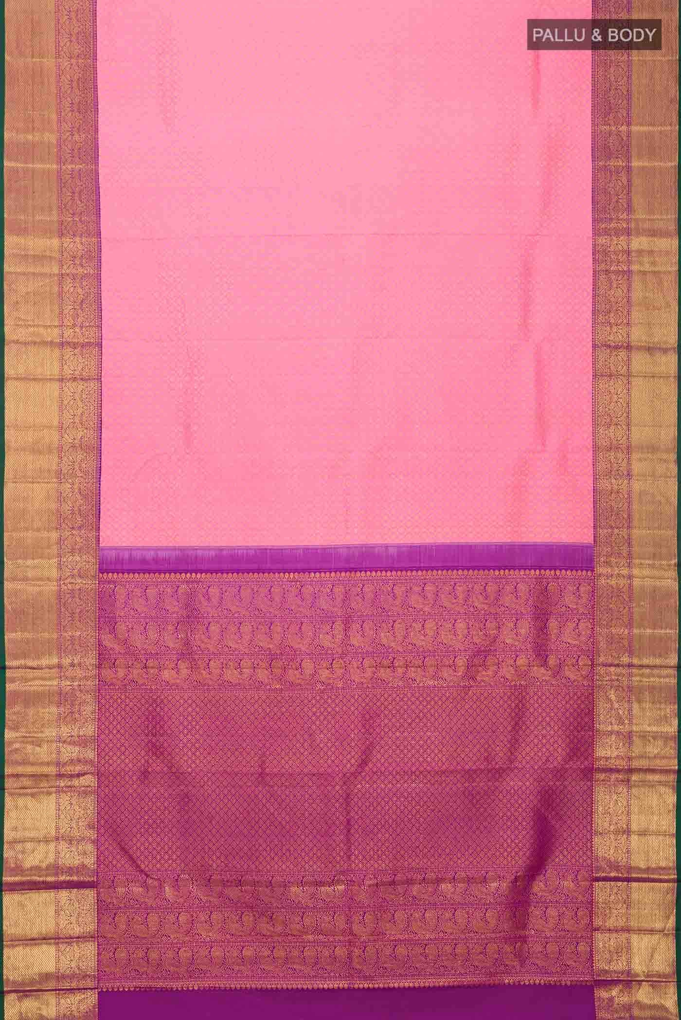 Pink Kanchipuram Silk Saree