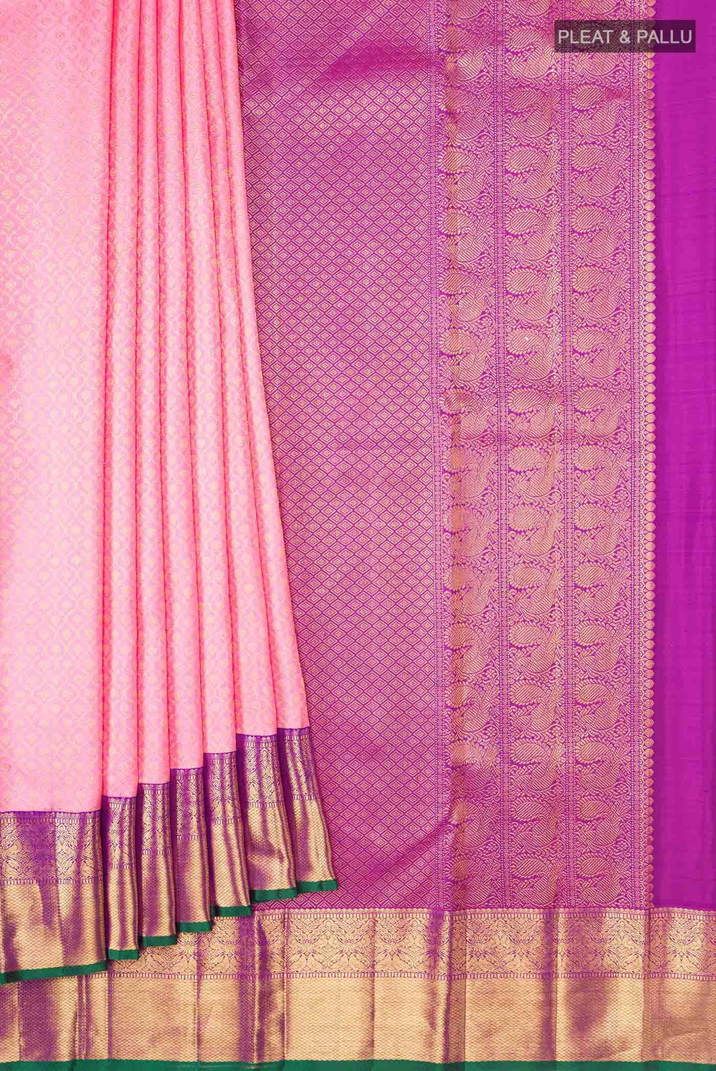Pink Kanchipuram Silk Saree