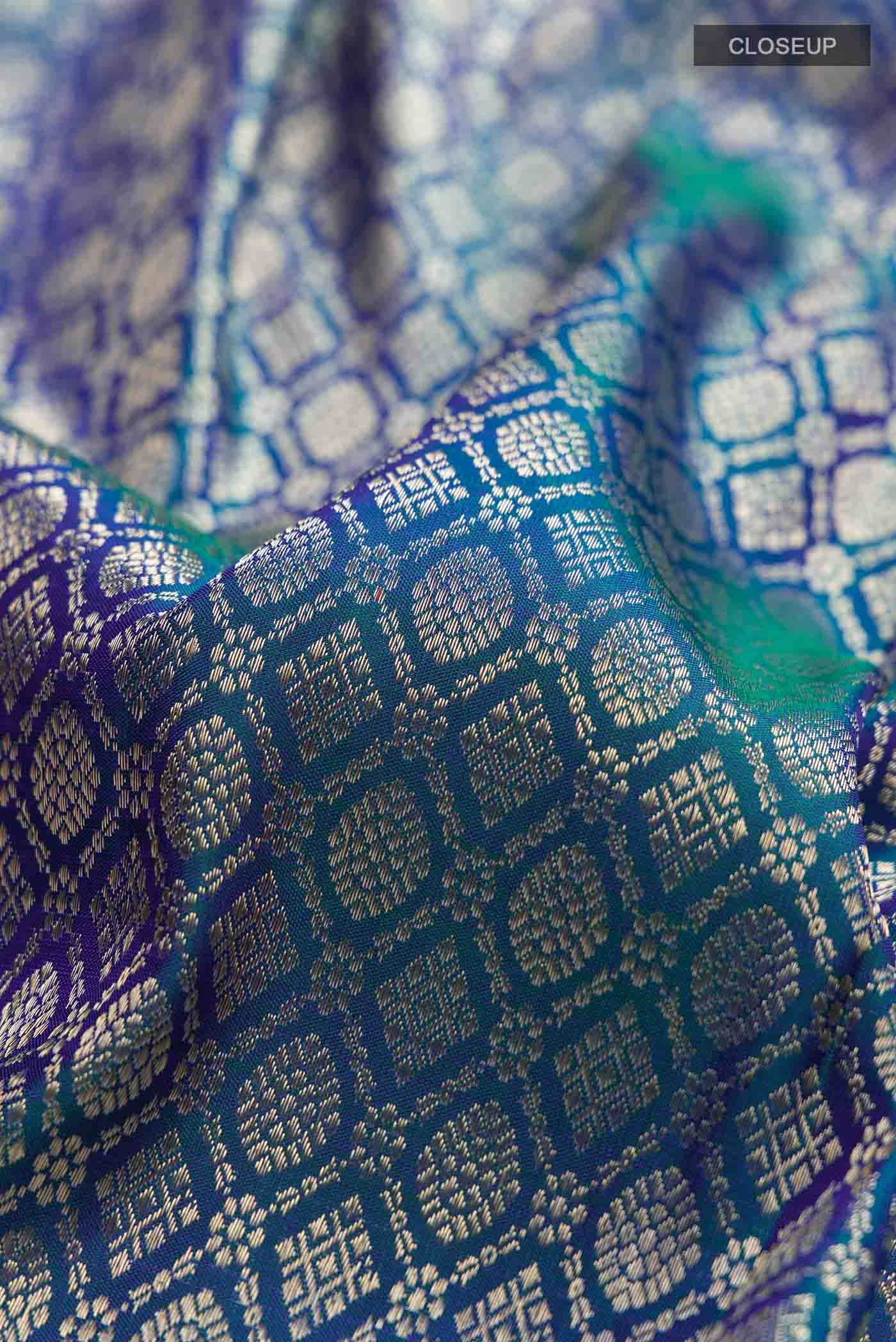 Blue Kanchipuram Silk Saree
