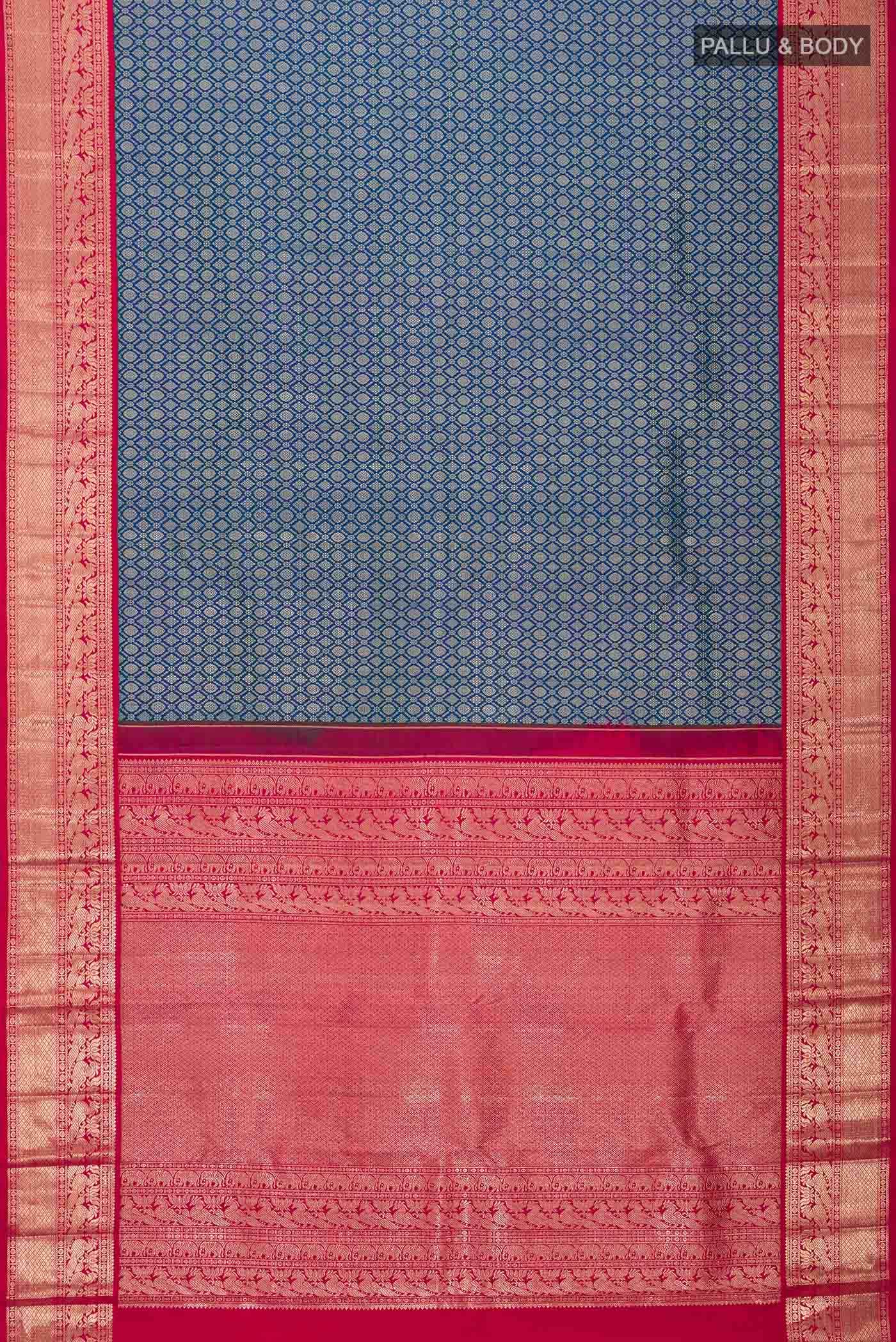 Blue Kanchipuram Silk Saree