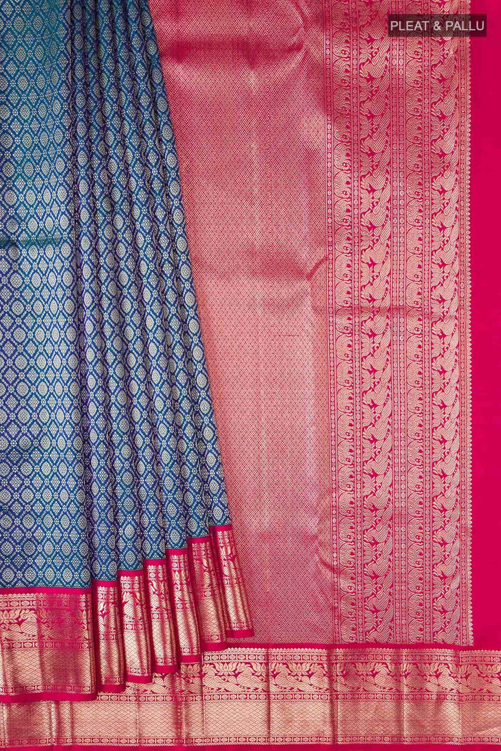 Blue Kanchipuram Silk Saree