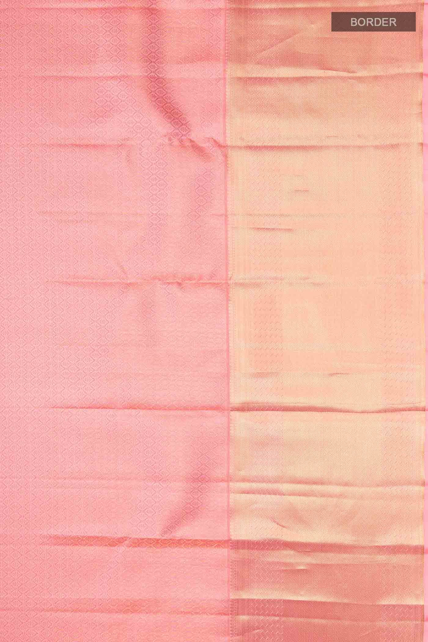 Peach Kanchipuram Silk Saree