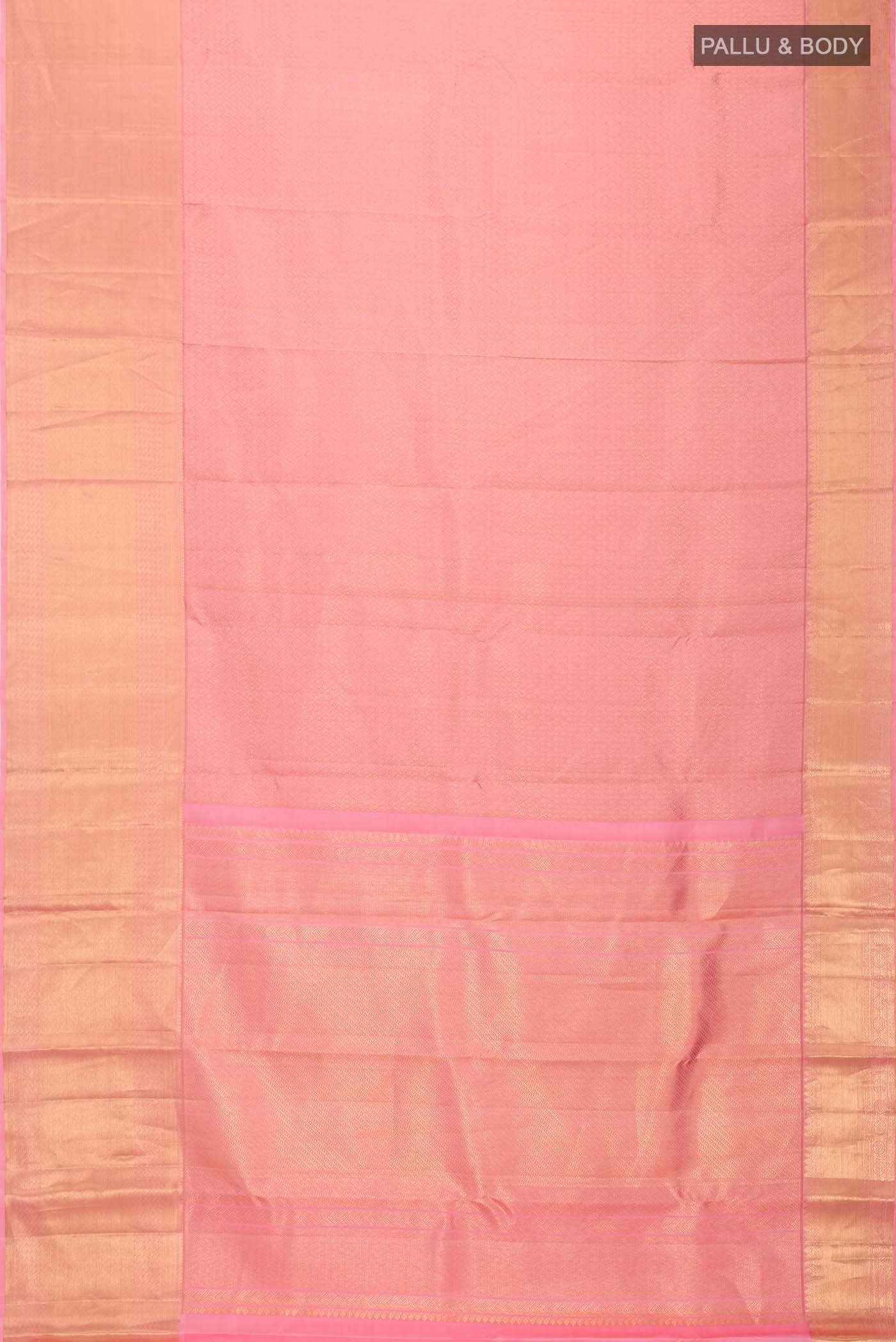 Peach Kanchipuram Silk Saree