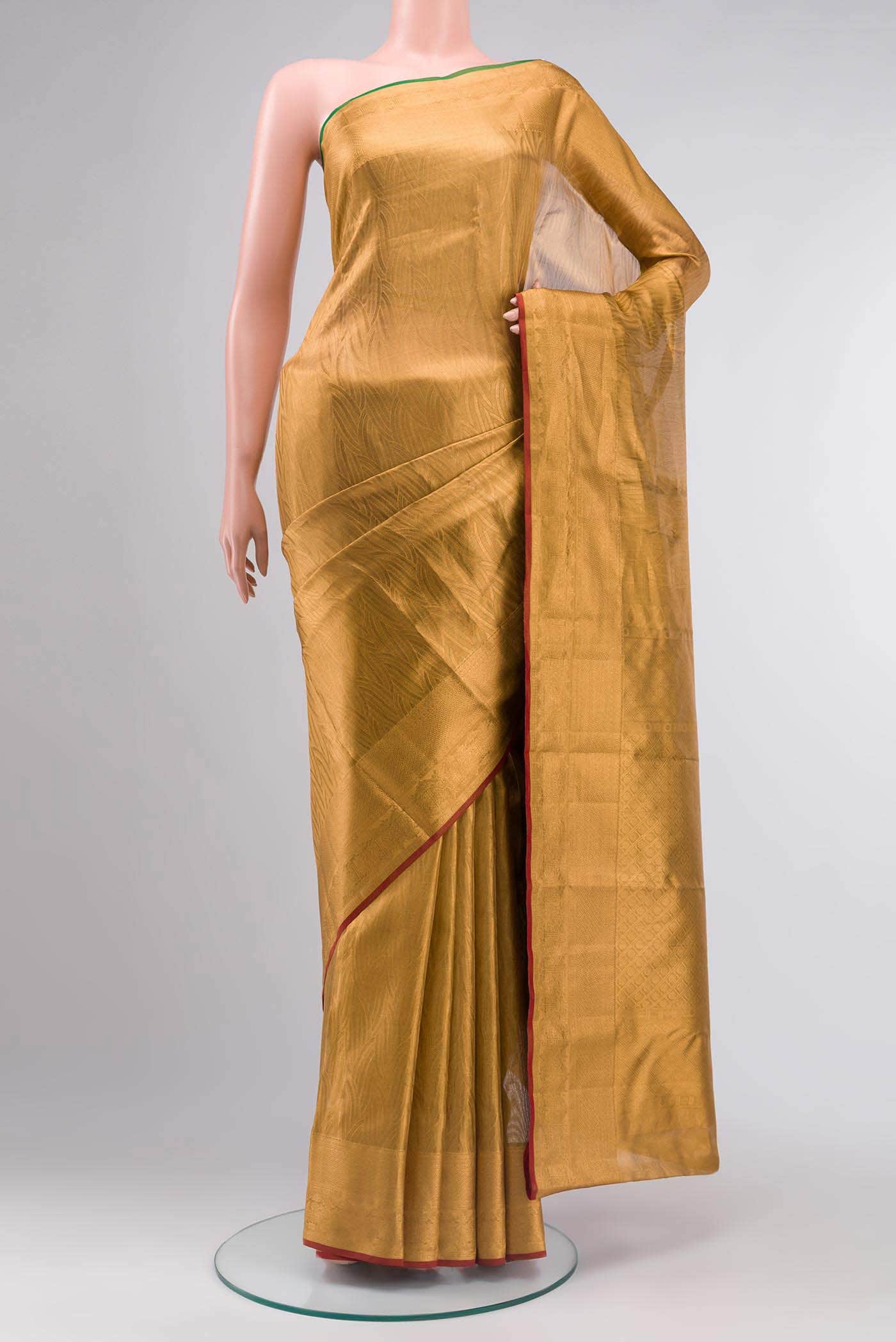 Gold Kanchipuram Tissue Silk Saree