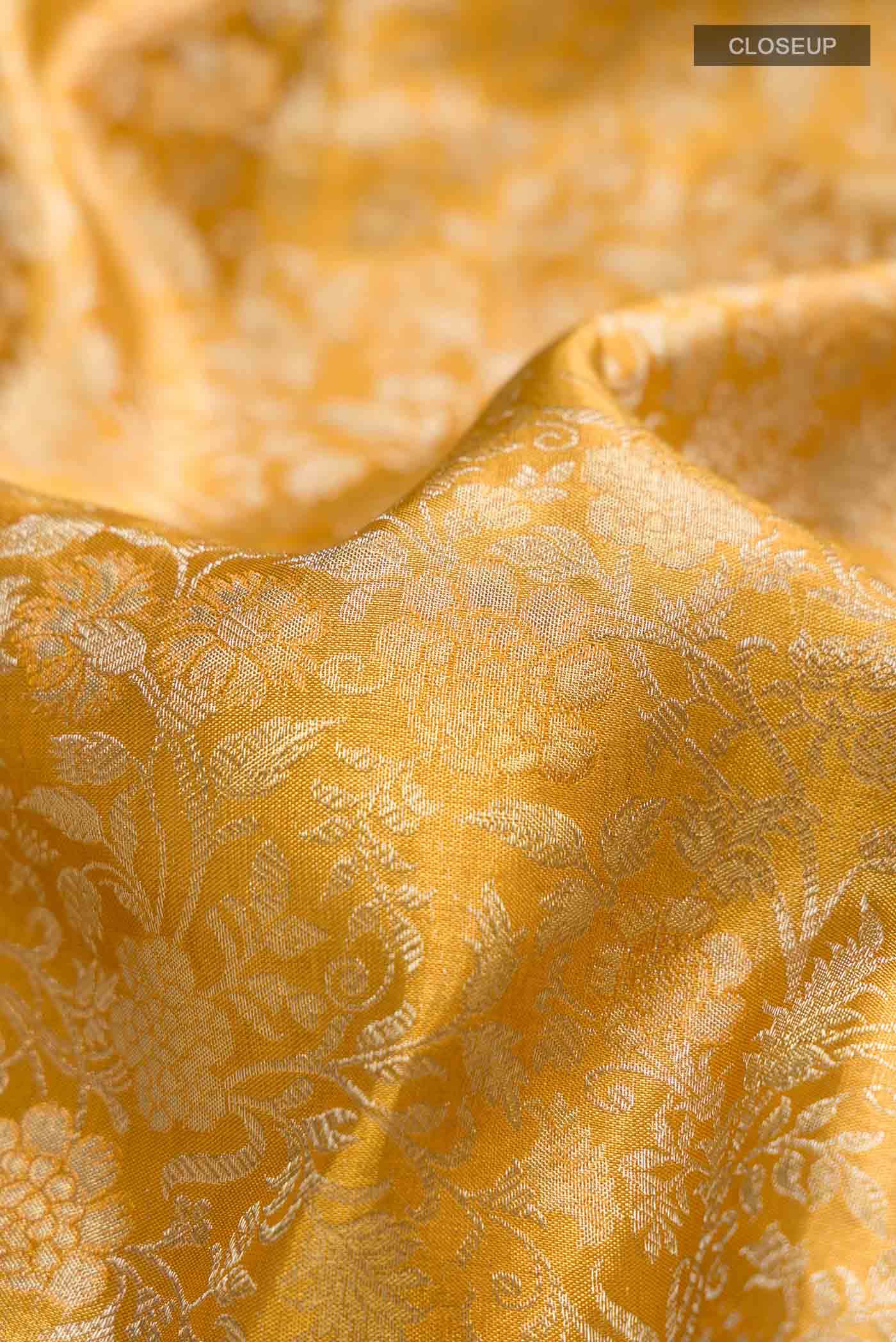 Gold Kanchipuram Tissue Silk Saree