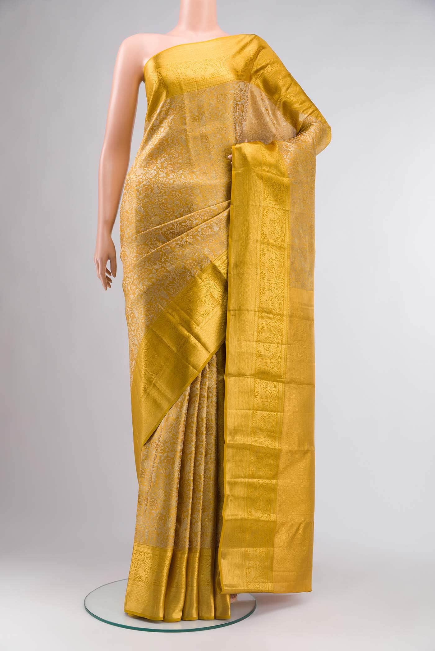 Gold Kanchipuram Tissue Silk Saree