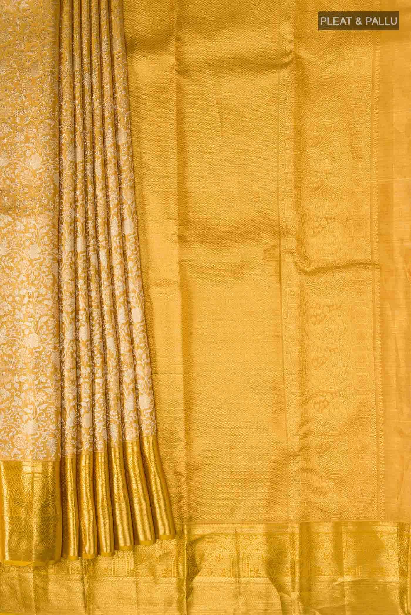 Gold Kanchipuram Tissue Silk Saree
