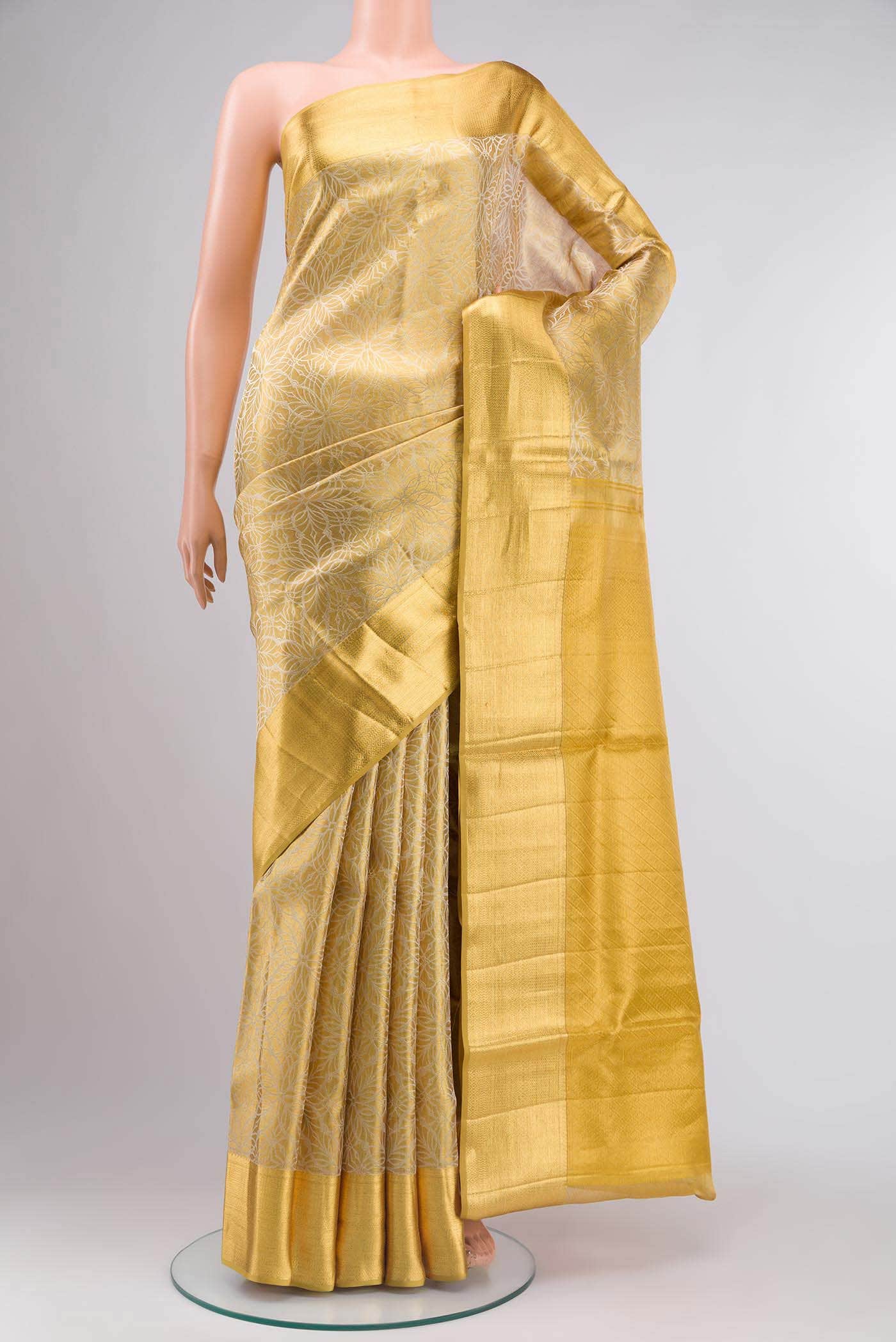 Gold Kanchipuram Tissue Silk Saree