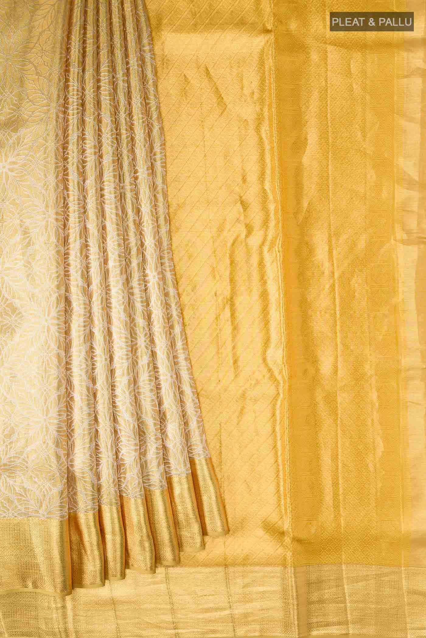 Gold Kanchipuram Tissue Silk Saree