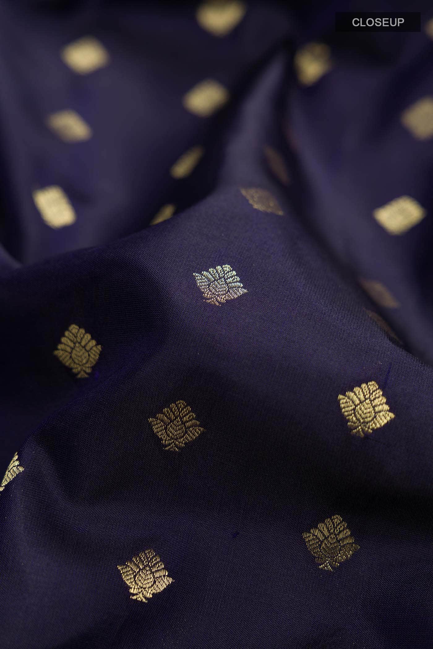 Navy Blue Kanchipuram Silk Saree