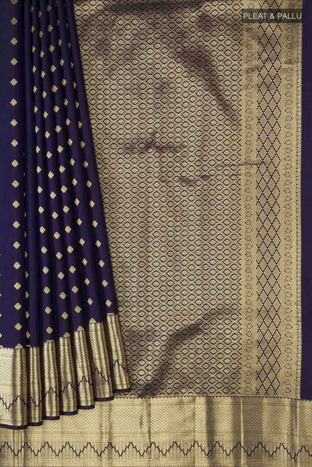 Navy Blue Kanchipuram Silk Saree
