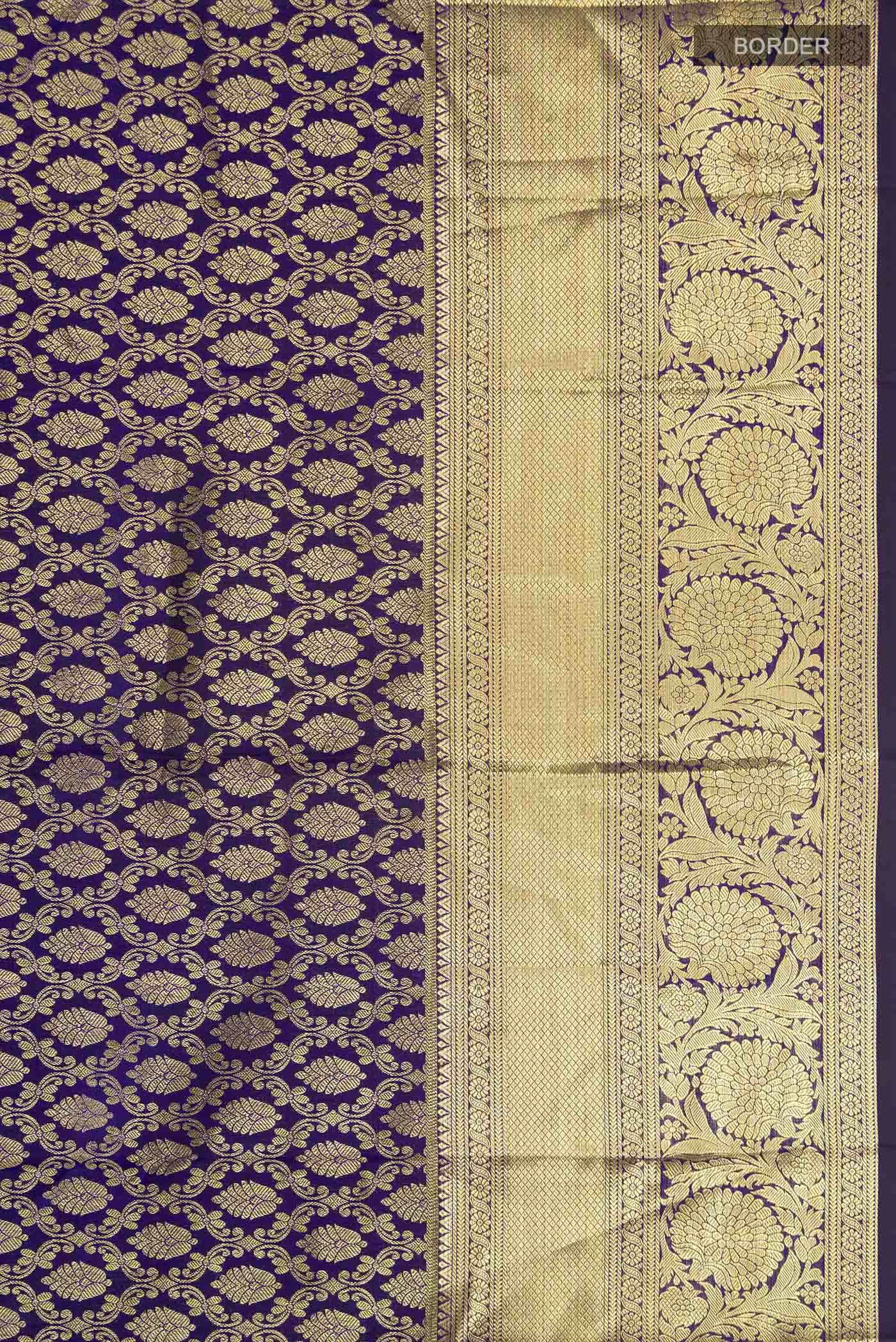 Navy Blue Kanchipuram Silk Saree