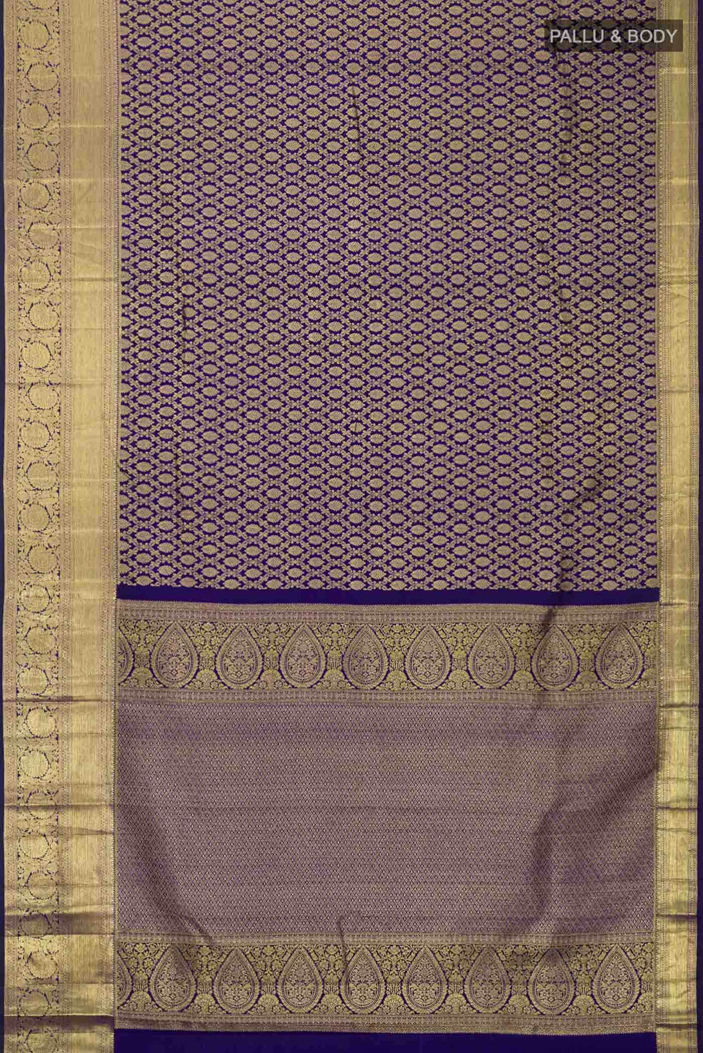 Navy Blue Kanchipuram Silk Saree