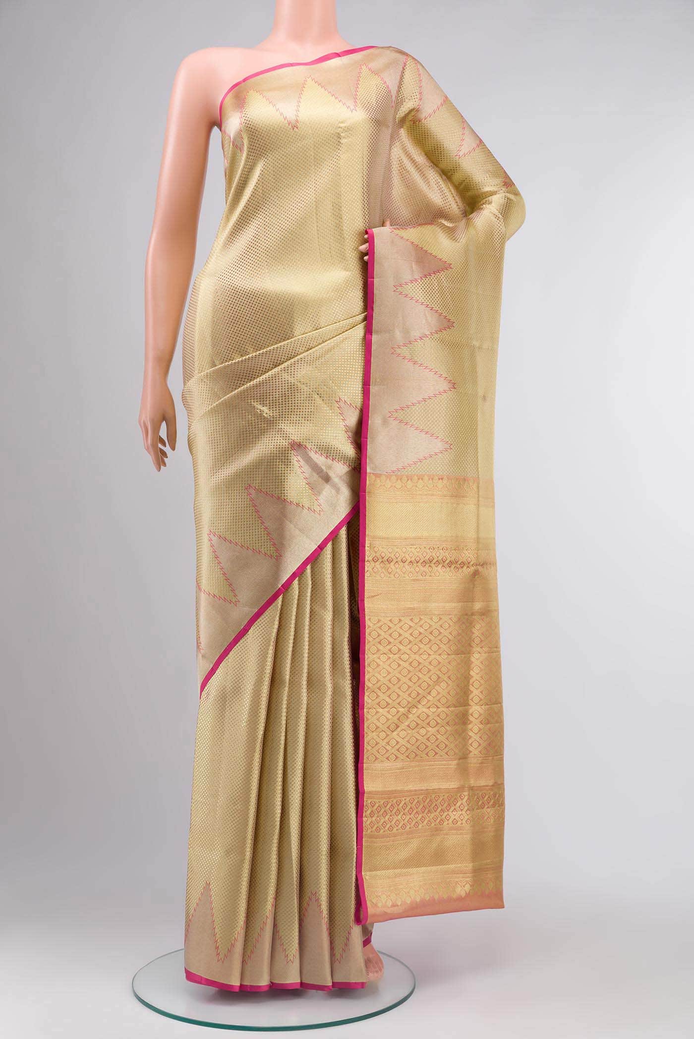 Gold Kanchipuram Tissue Silk Saree