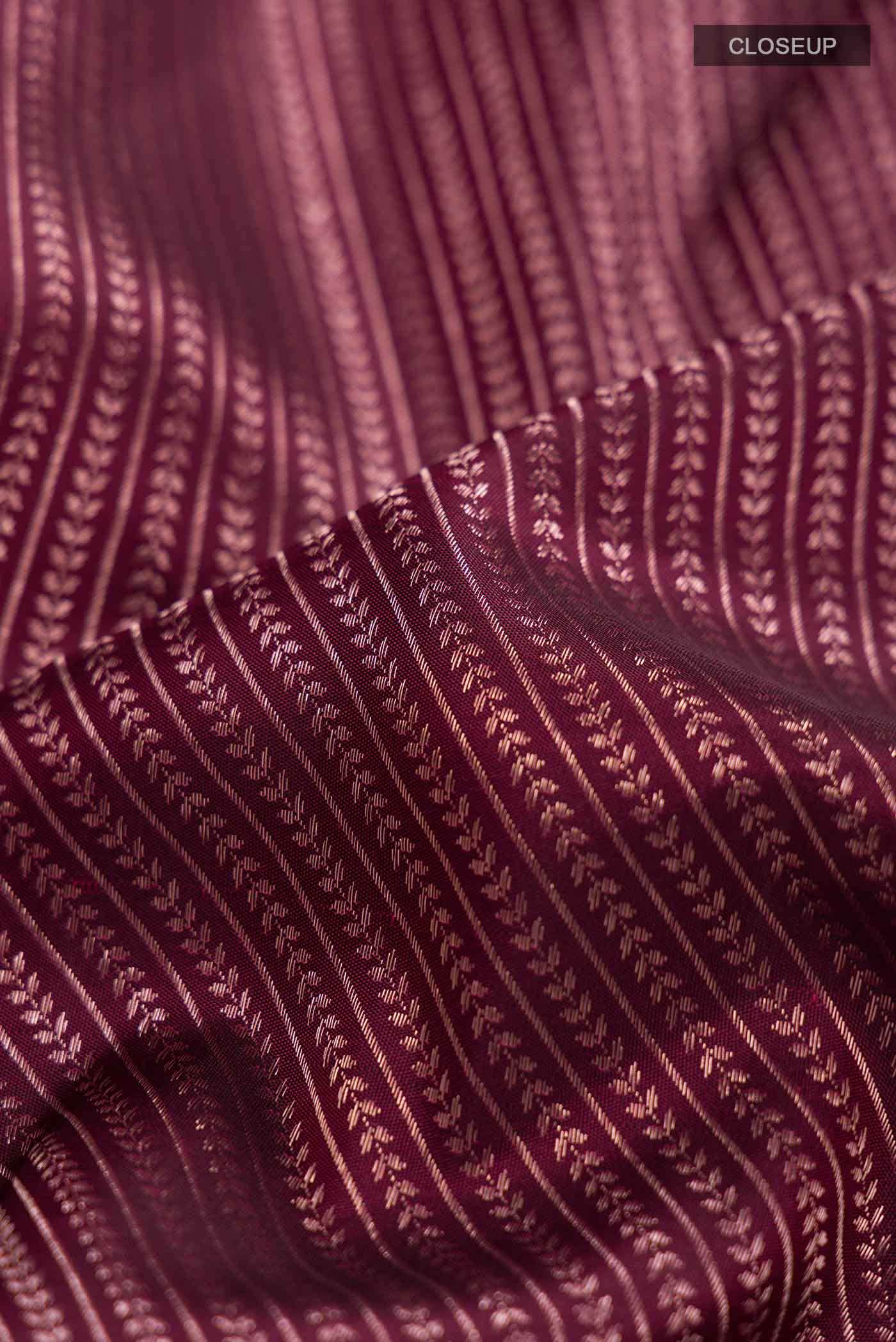 Maroon Kanchipuram Silk Saree