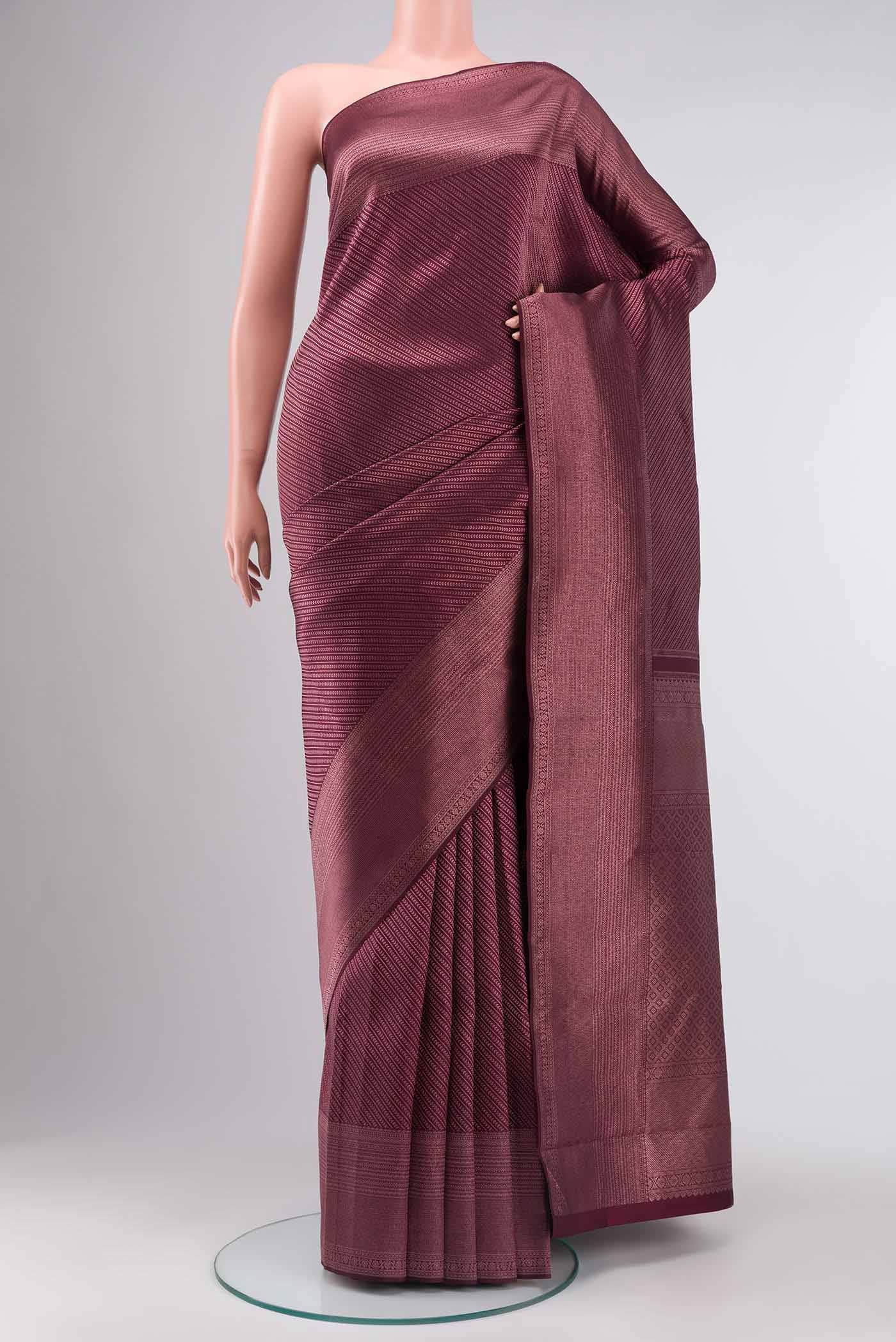 Maroon Kanchipuram Silk Saree
