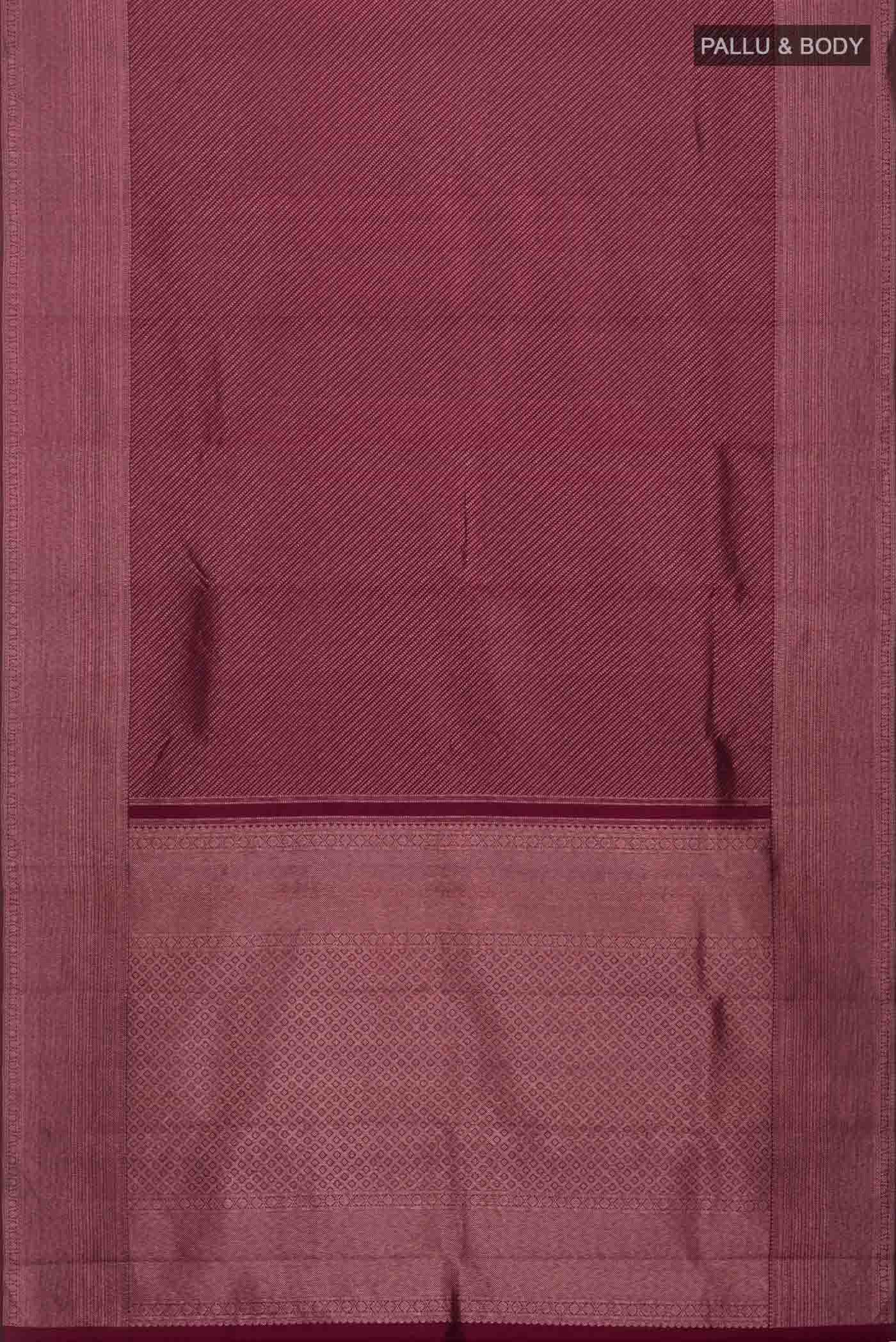 Maroon Kanchipuram Silk Saree