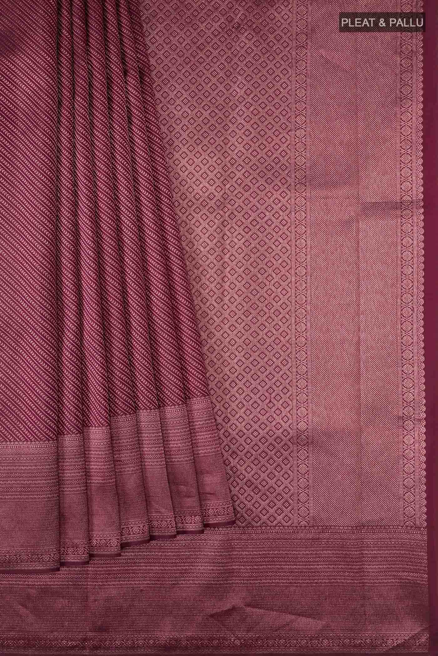Maroon Kanchipuram Silk Saree