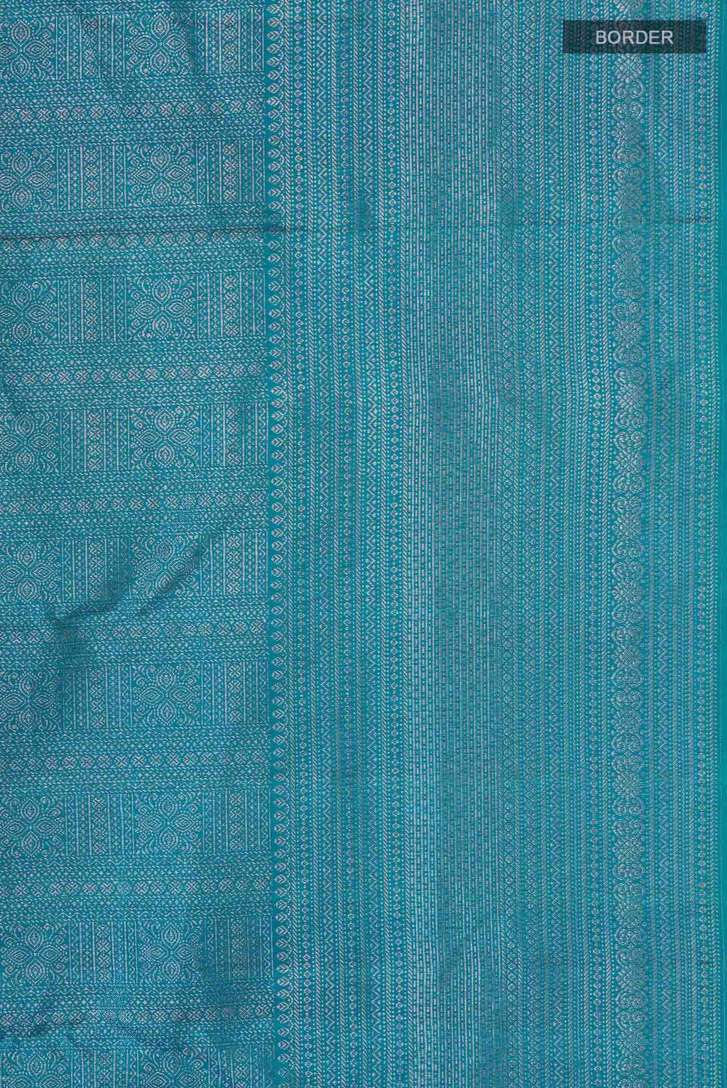 Peacock Blue Kanchipuram Silk Saree
