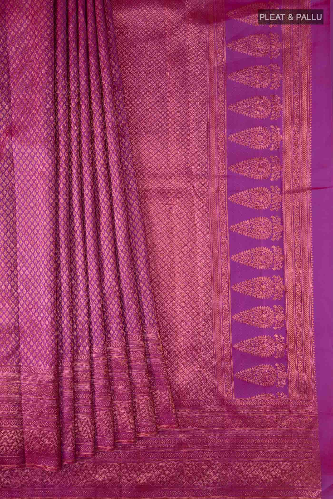 Purple Kanchipuram Silk Saree