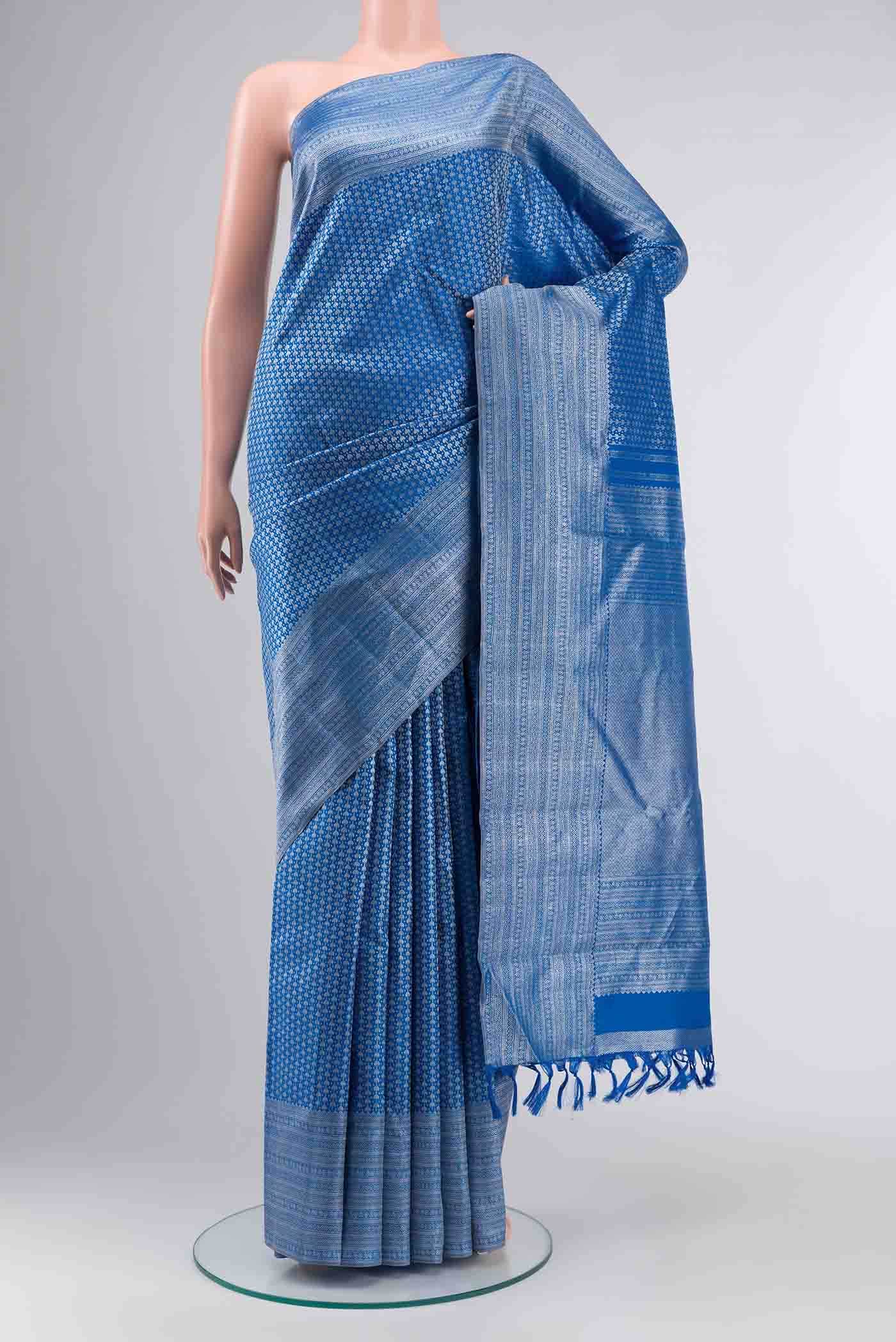 Blue Kanchipuram Silk Saree