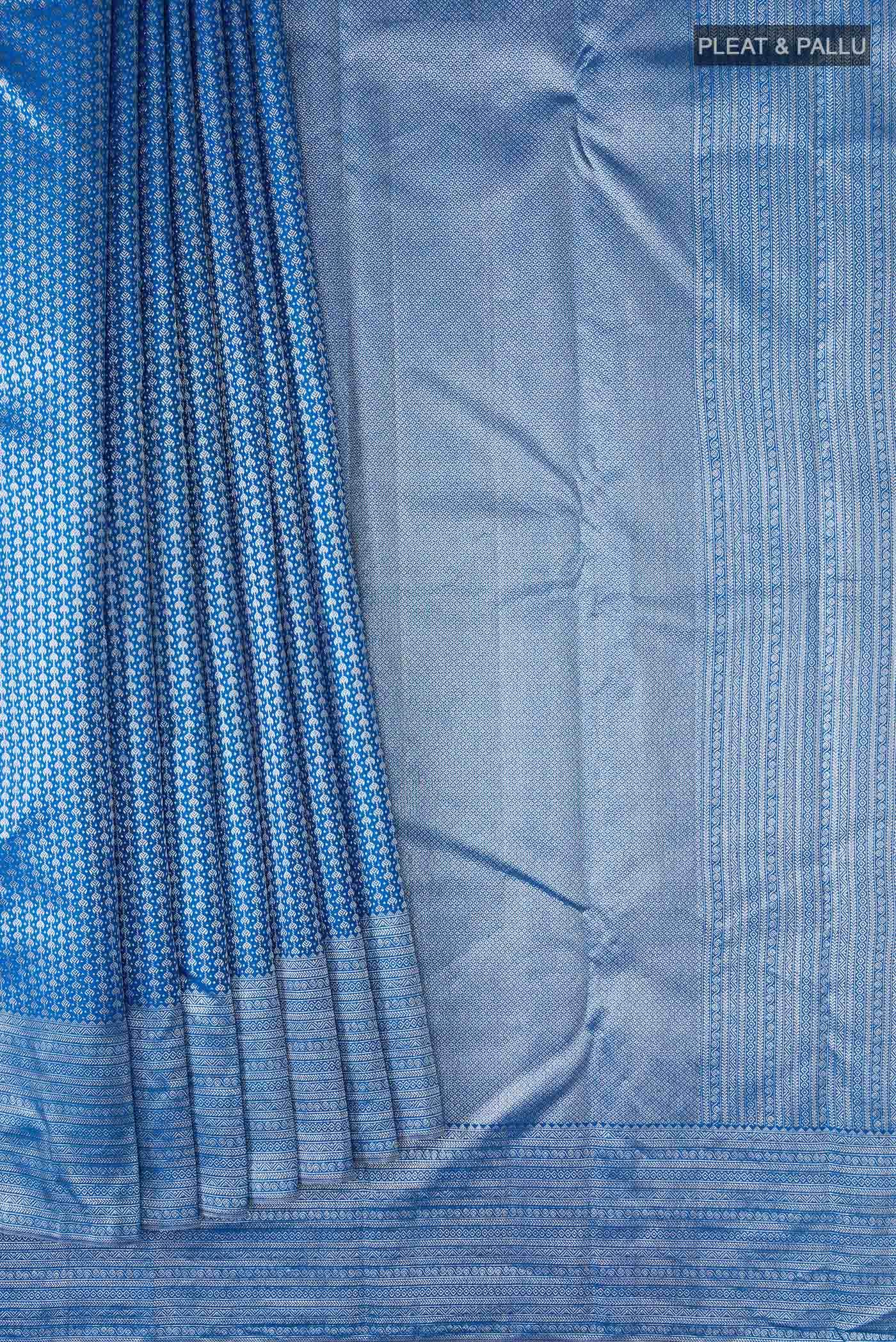 Blue Kanchipuram Silk Saree