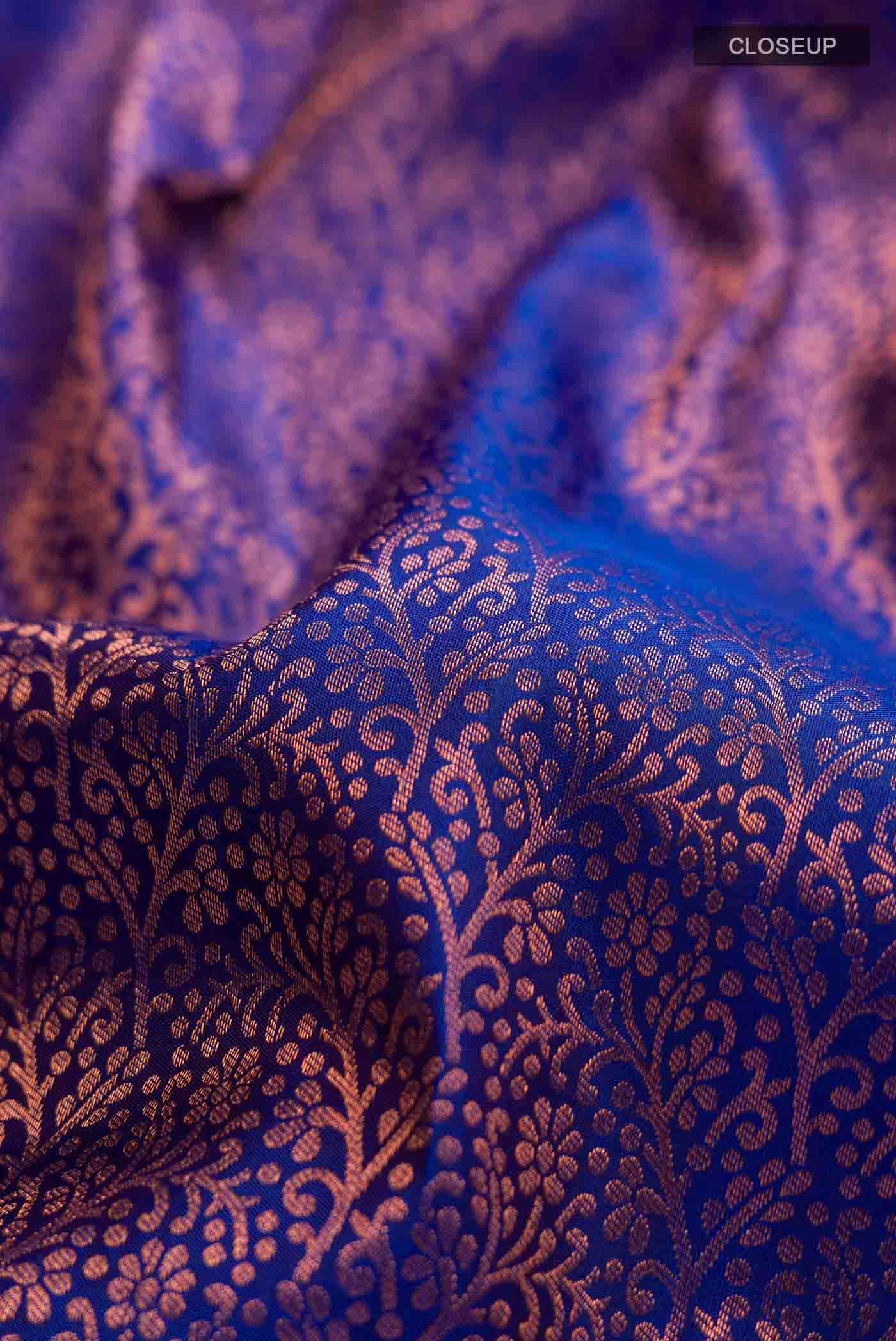 Blue Kanchipuram Silk Saree