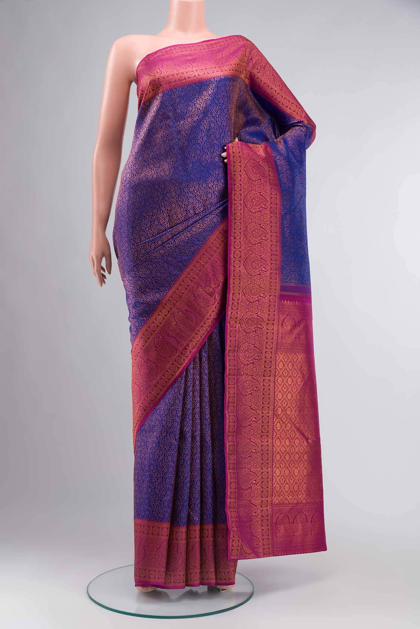 Blue Kanchipuram Silk Saree