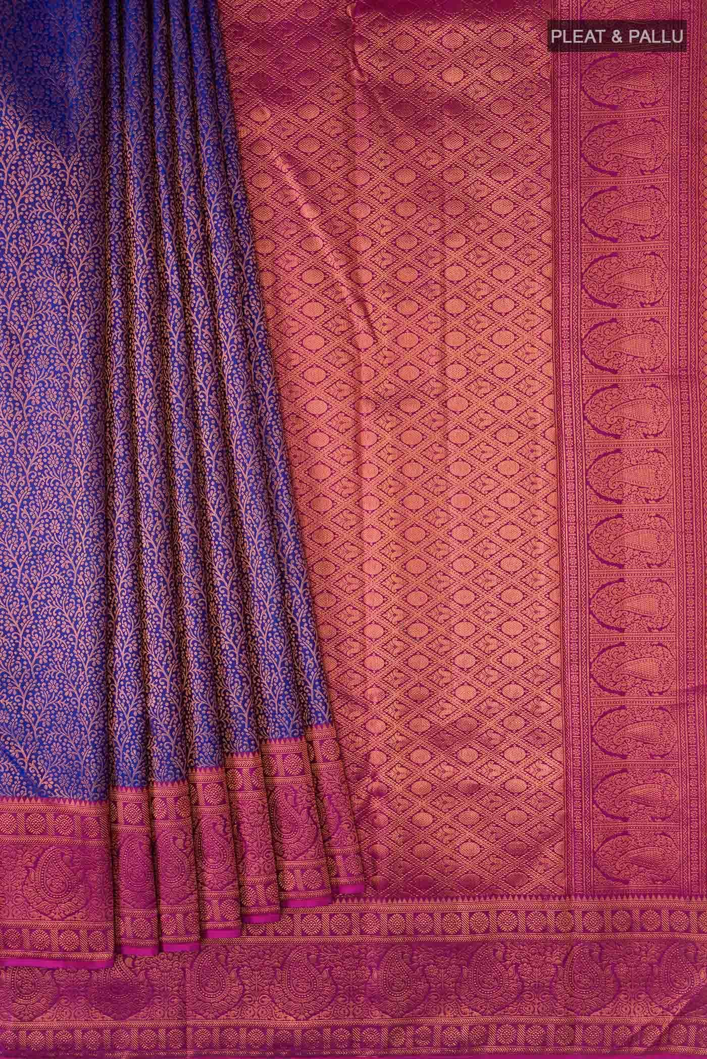 Blue Kanchipuram Silk Saree