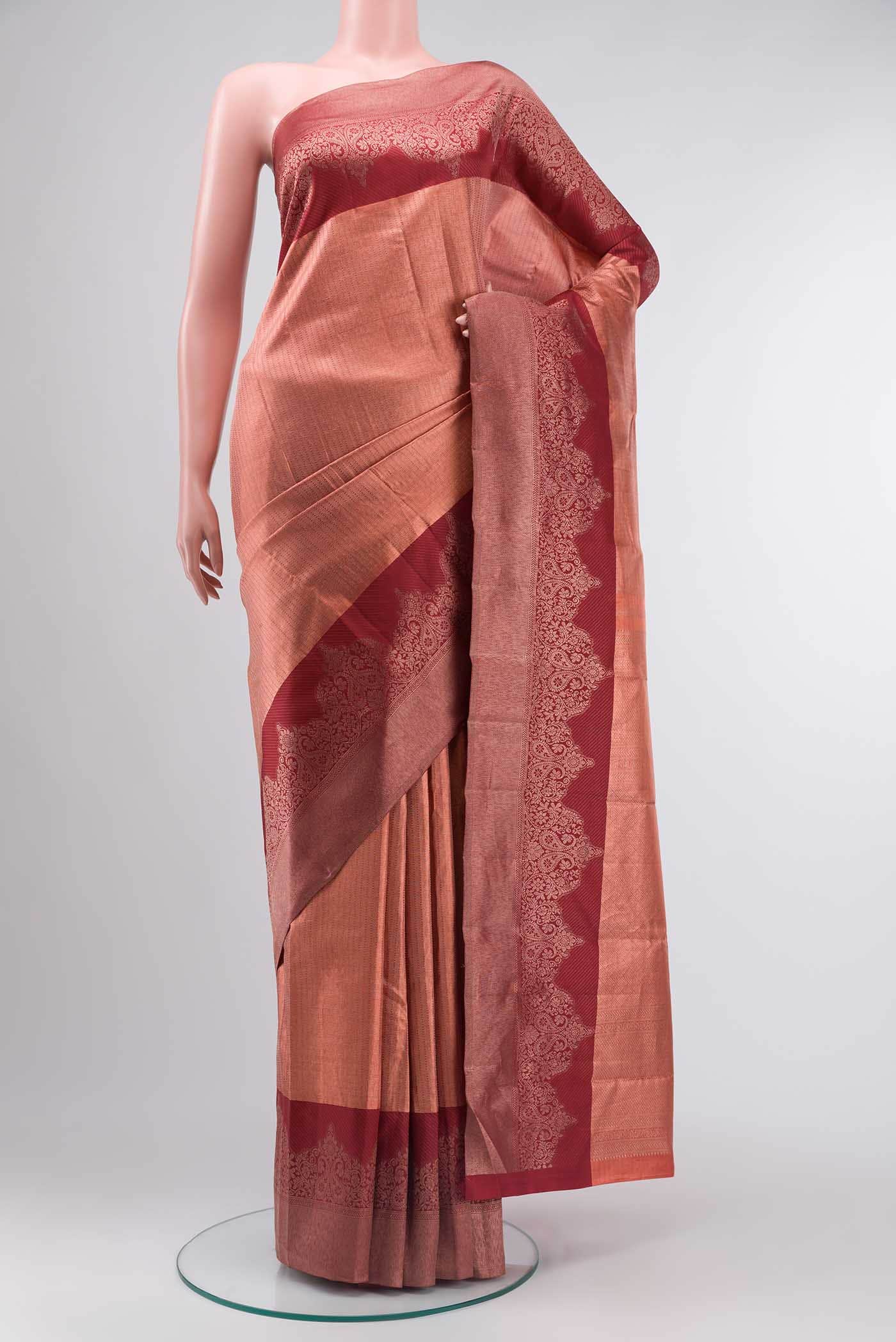 Orange Kanchipuram Silk Saree