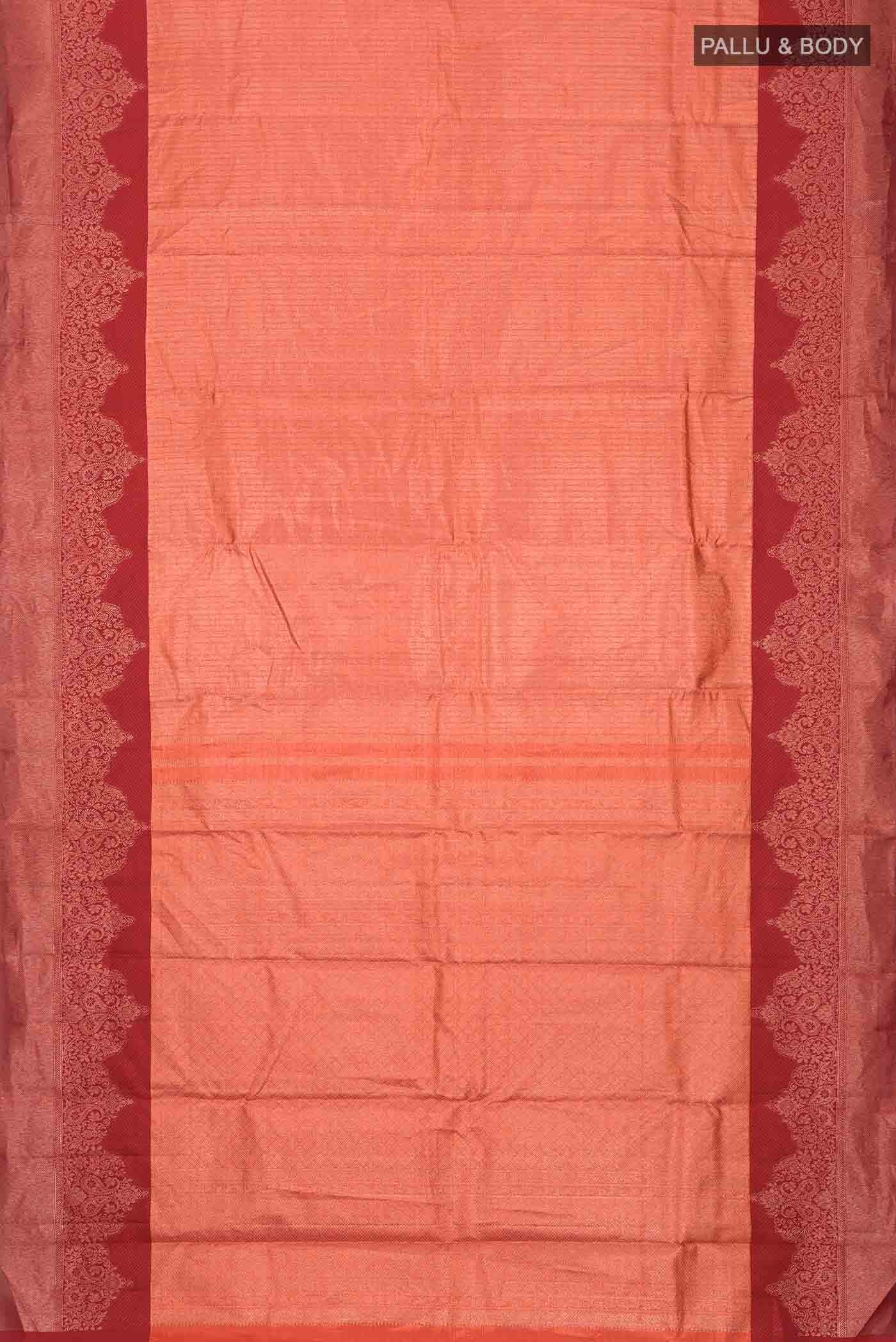 Orange Kanchipuram Silk Saree