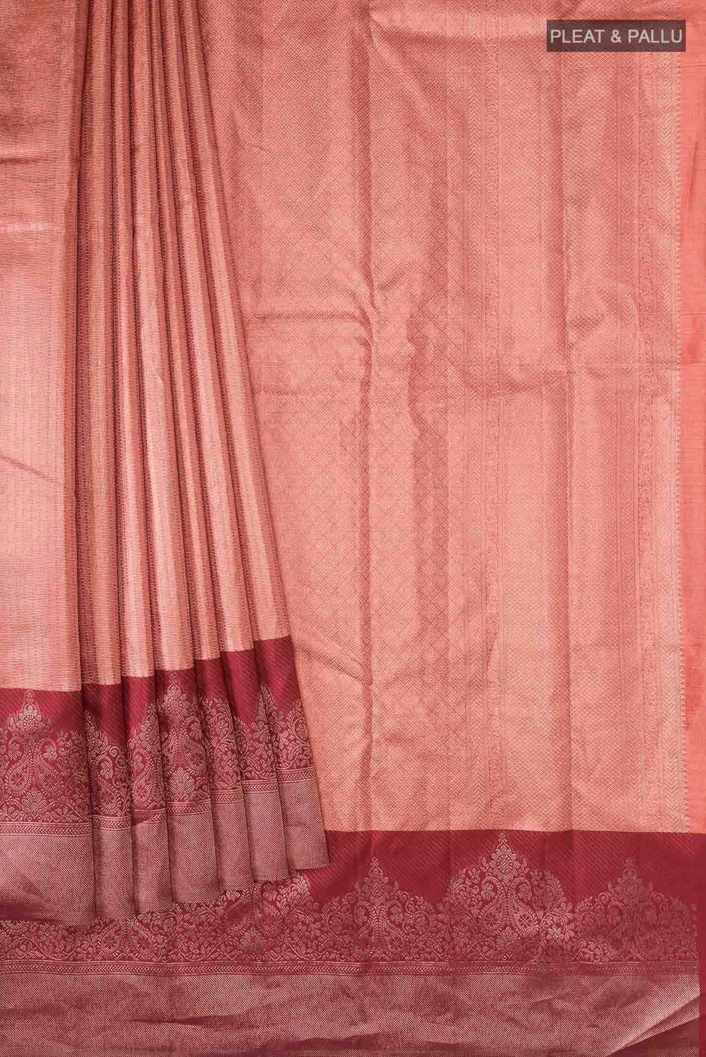 Orange Kanchipuram Silk Saree